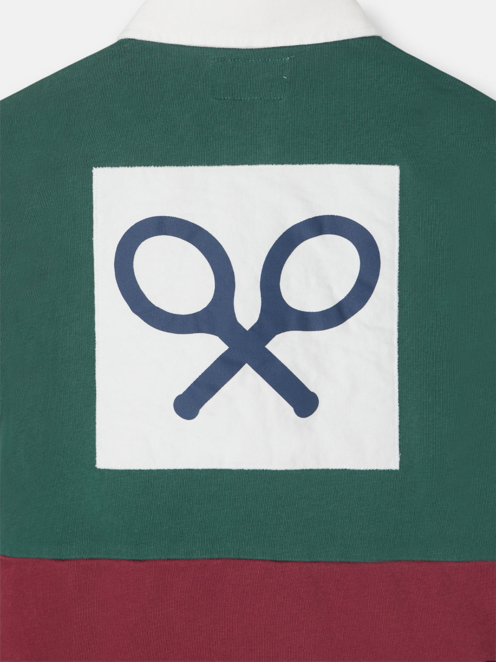 Polo de rugby classique pour enfant en bordeaux multicolore