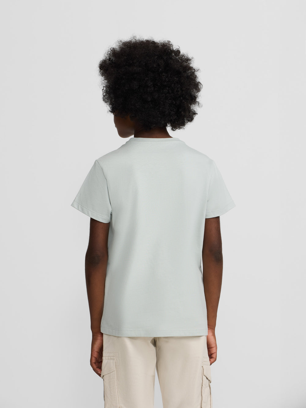 Kids' T-shirt with a multicolored green mid-racket