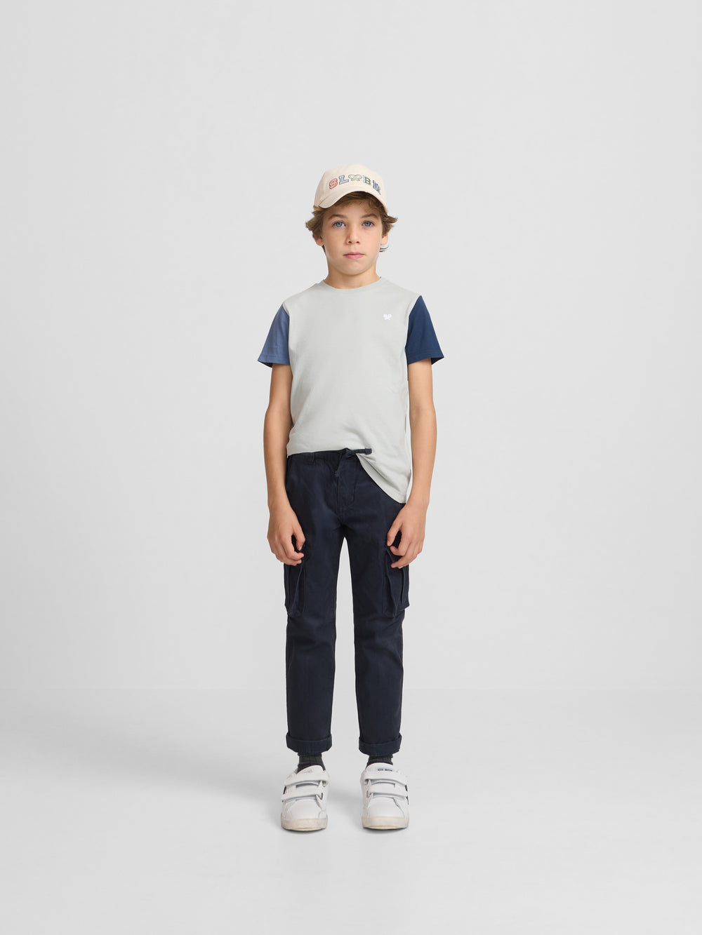 Kids' green sleeved T-shirt