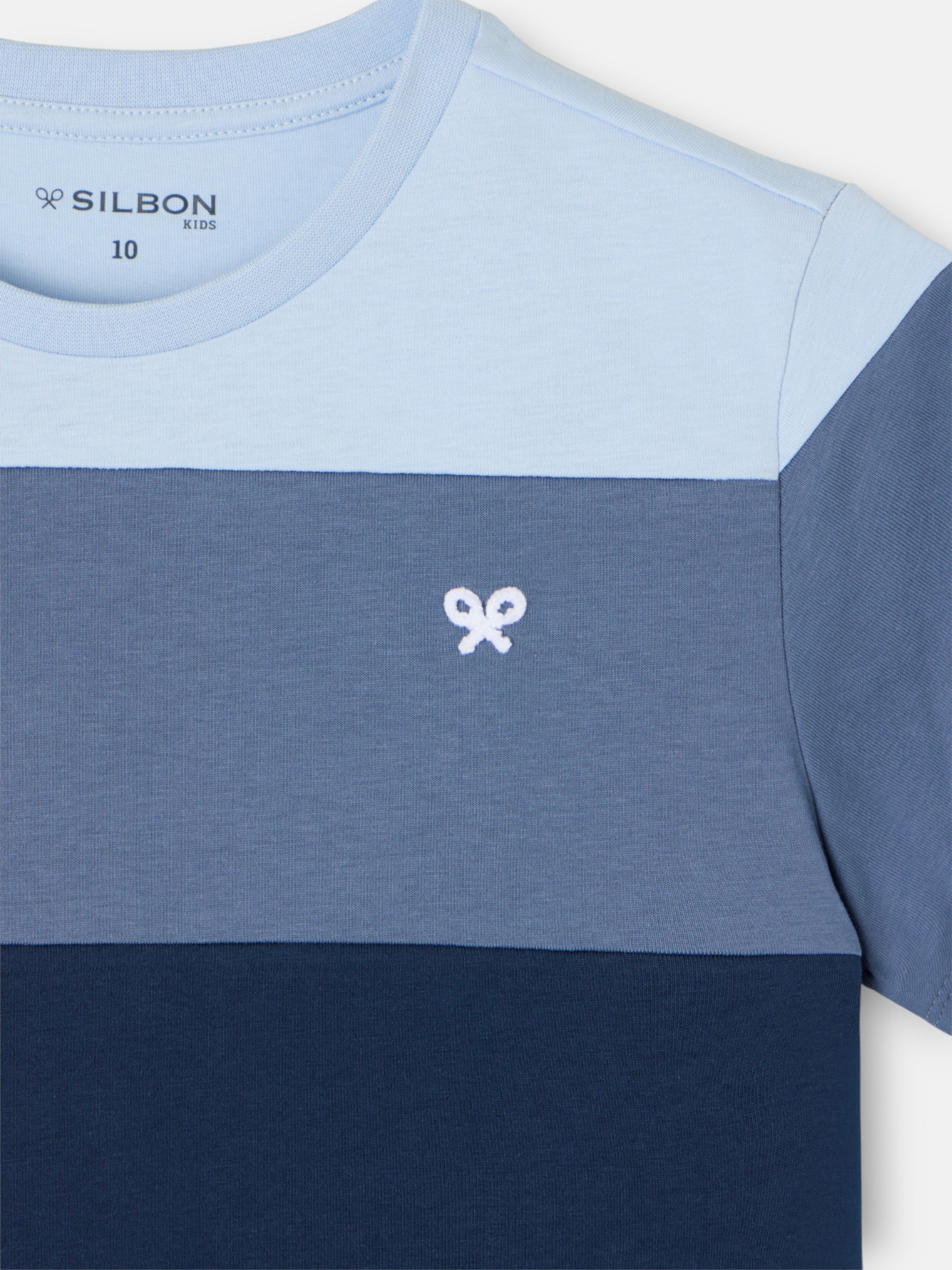 Kids' blue striped T-shirt