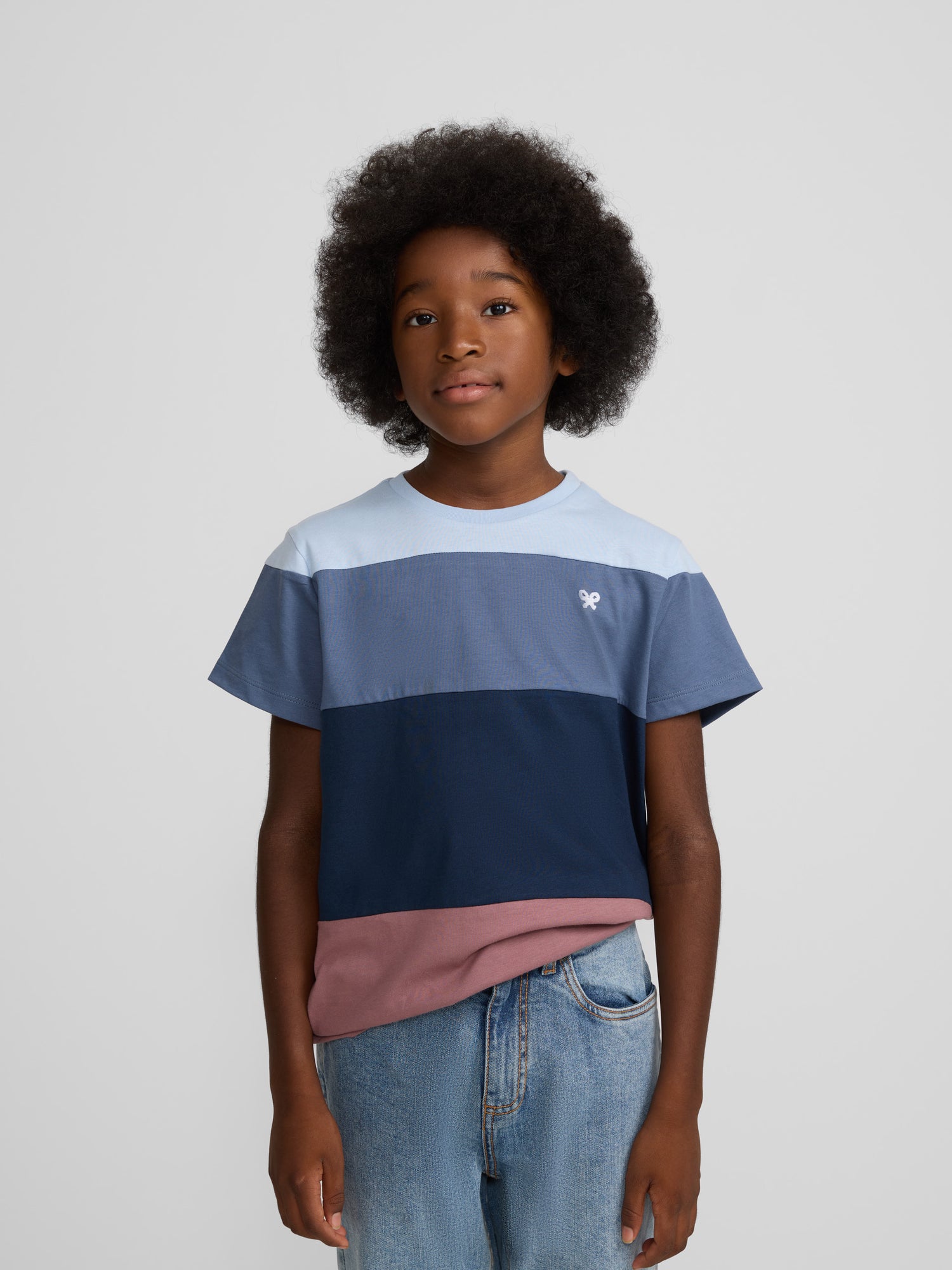 T-shirt rayé bleu pour enfant