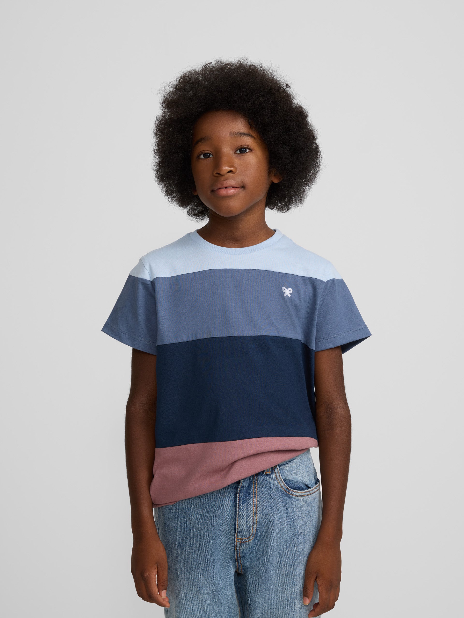 Kids' blue striped T-shirt