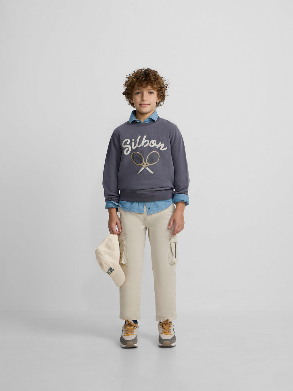 Sudadera kids raqueta junior azul indigo