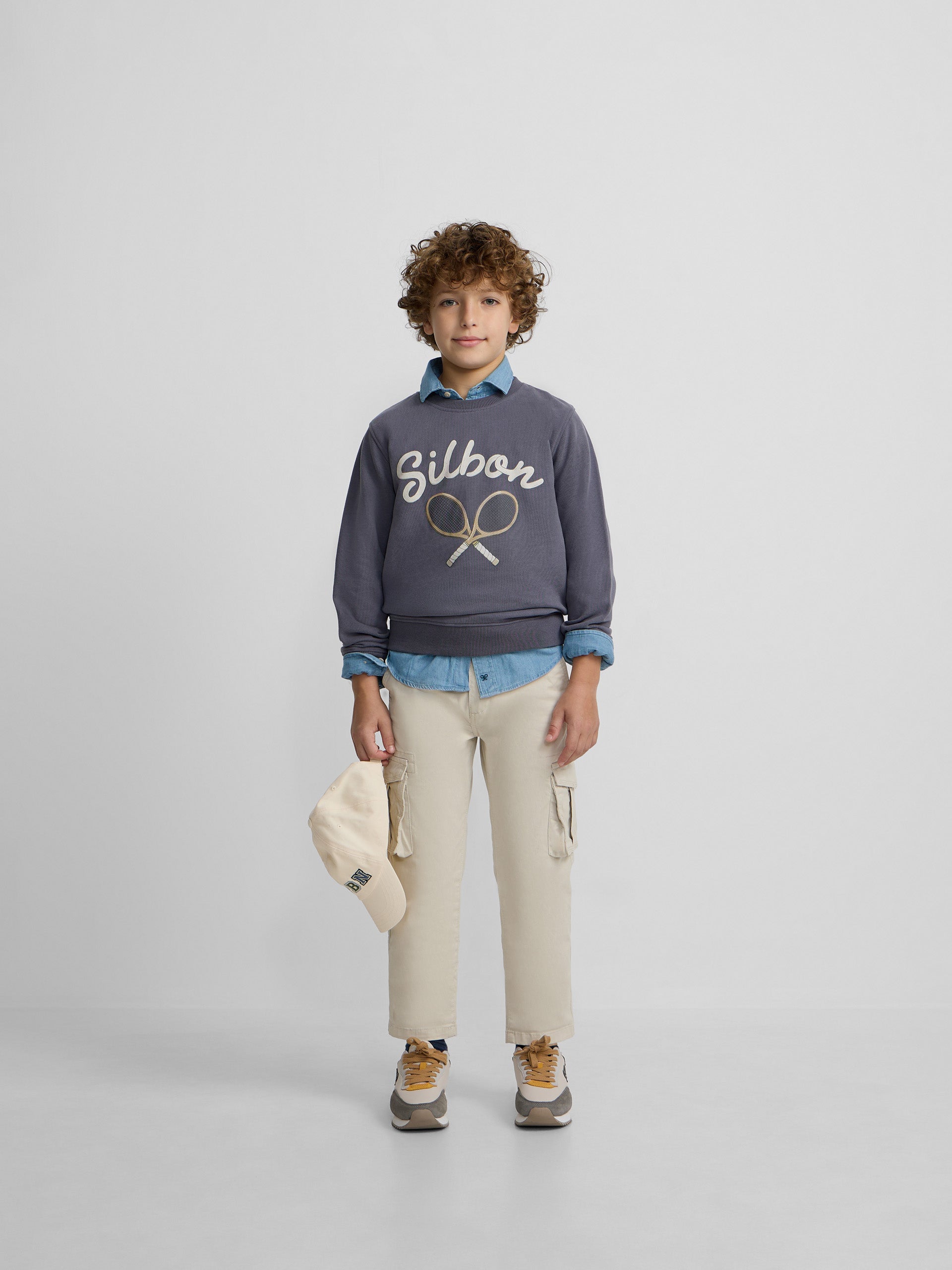 Sudadera kids raqueta junior azul indigo