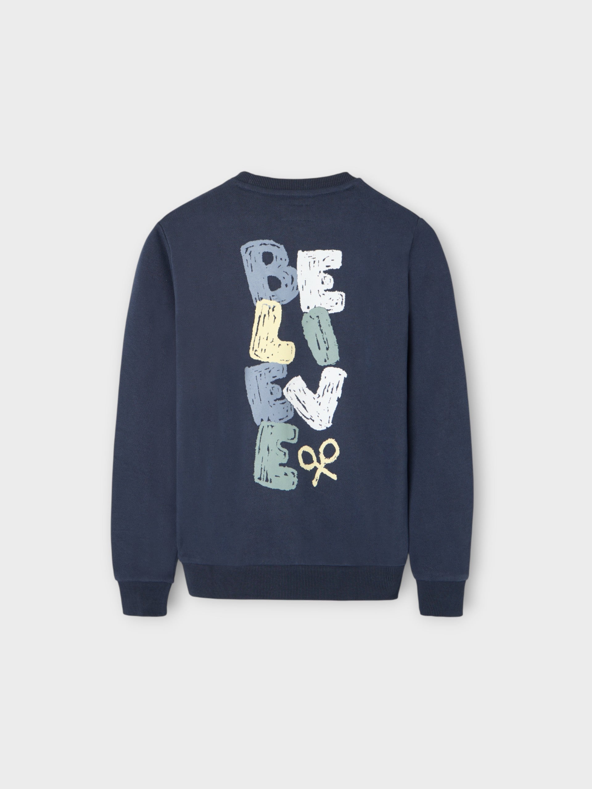 Sweatshirt kids believe azul marinho