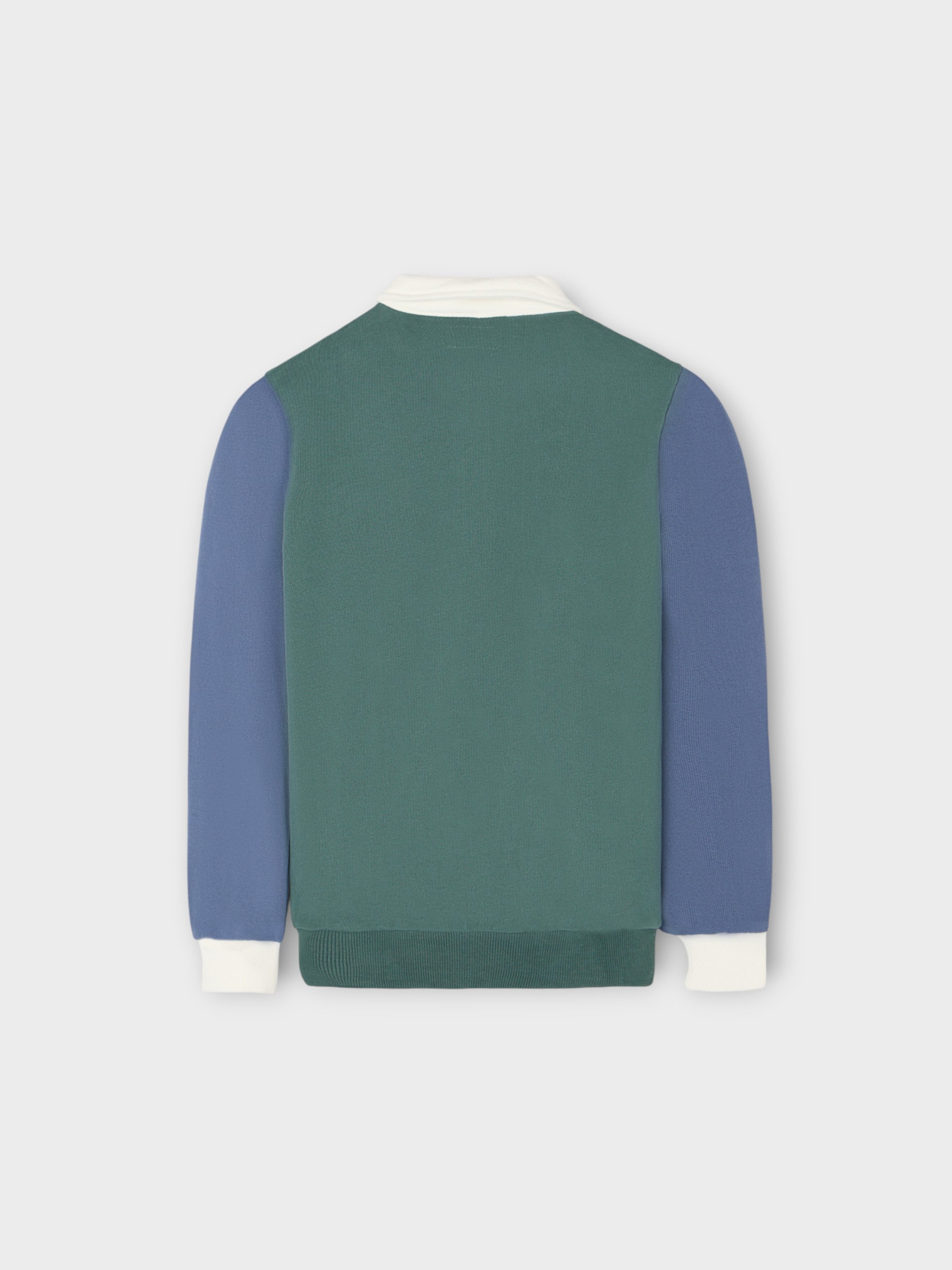 Sudadera kids media cremallera multicolor verde