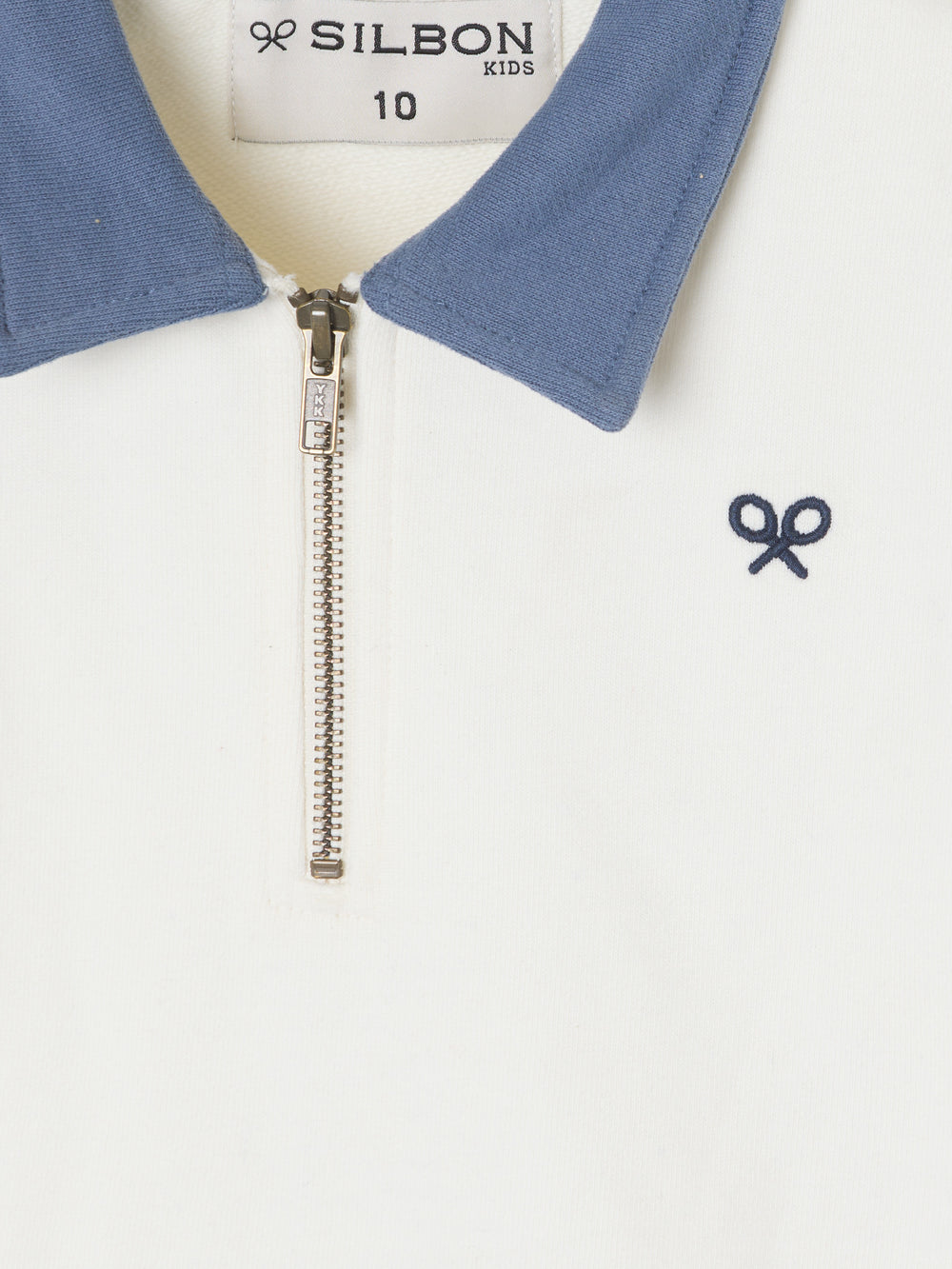 Sudadera kids media cremallera multicolor blanco