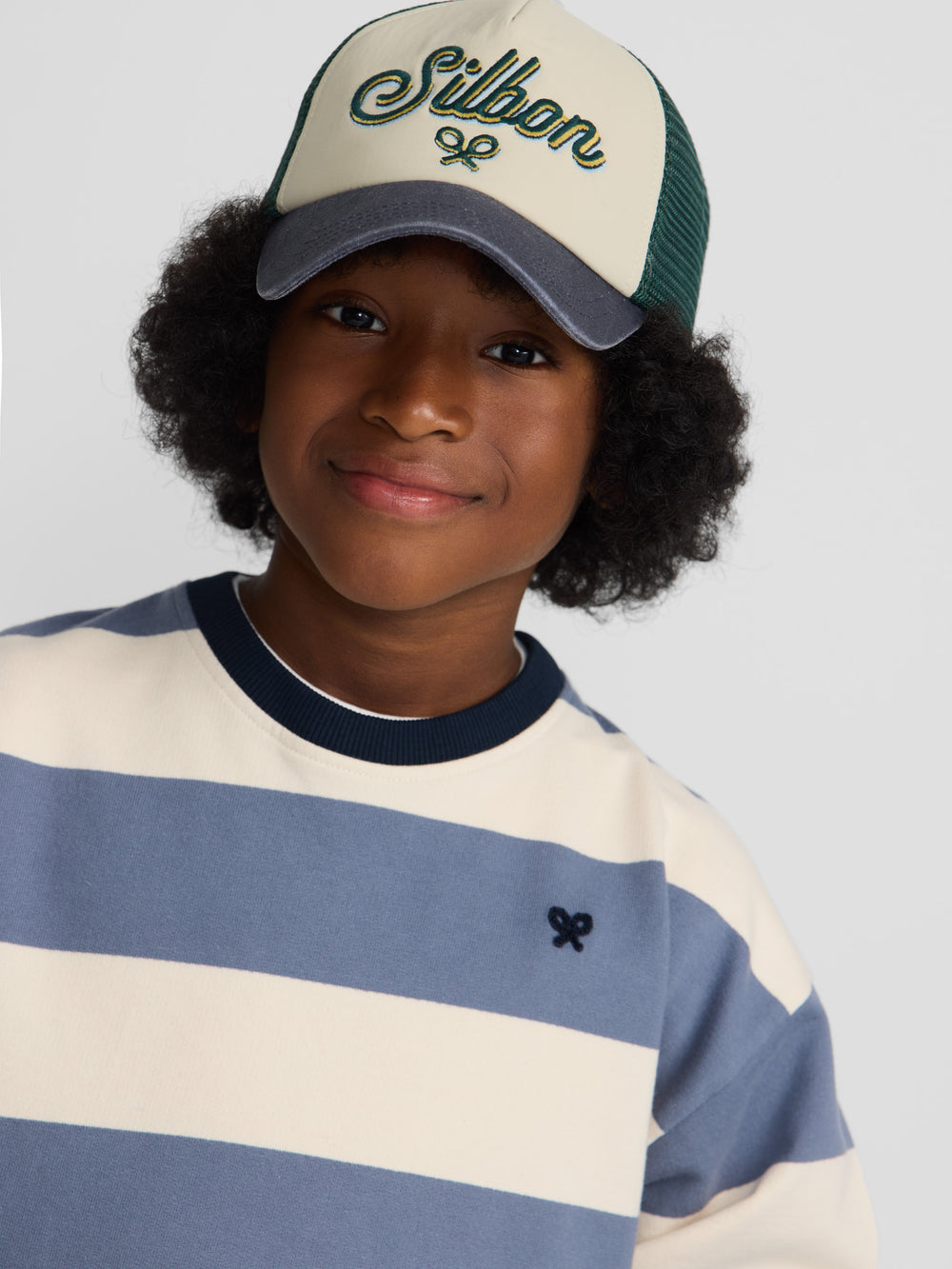 Sudadera kids rayas anchas azules