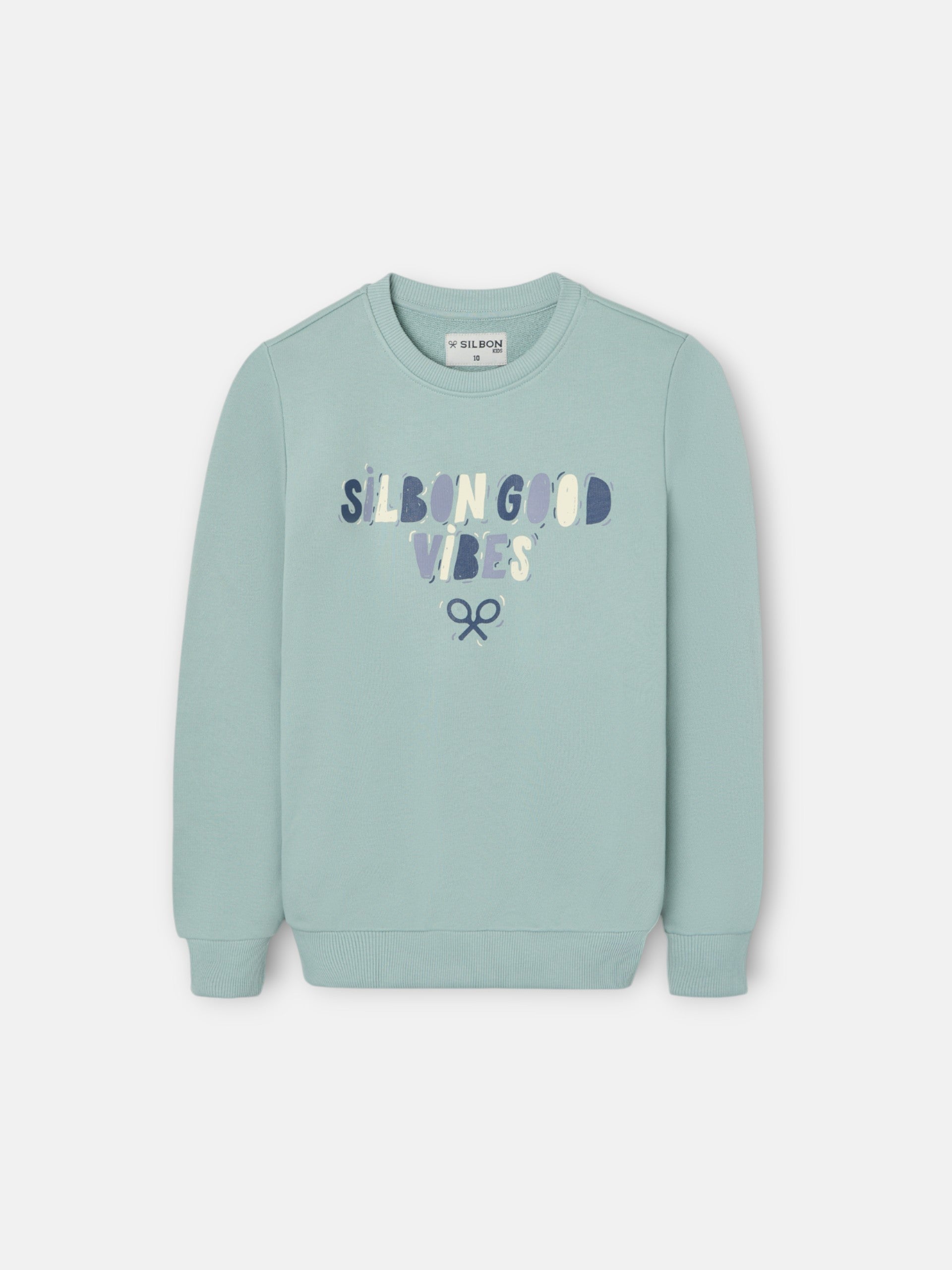 Sudadera kids good vibes verde