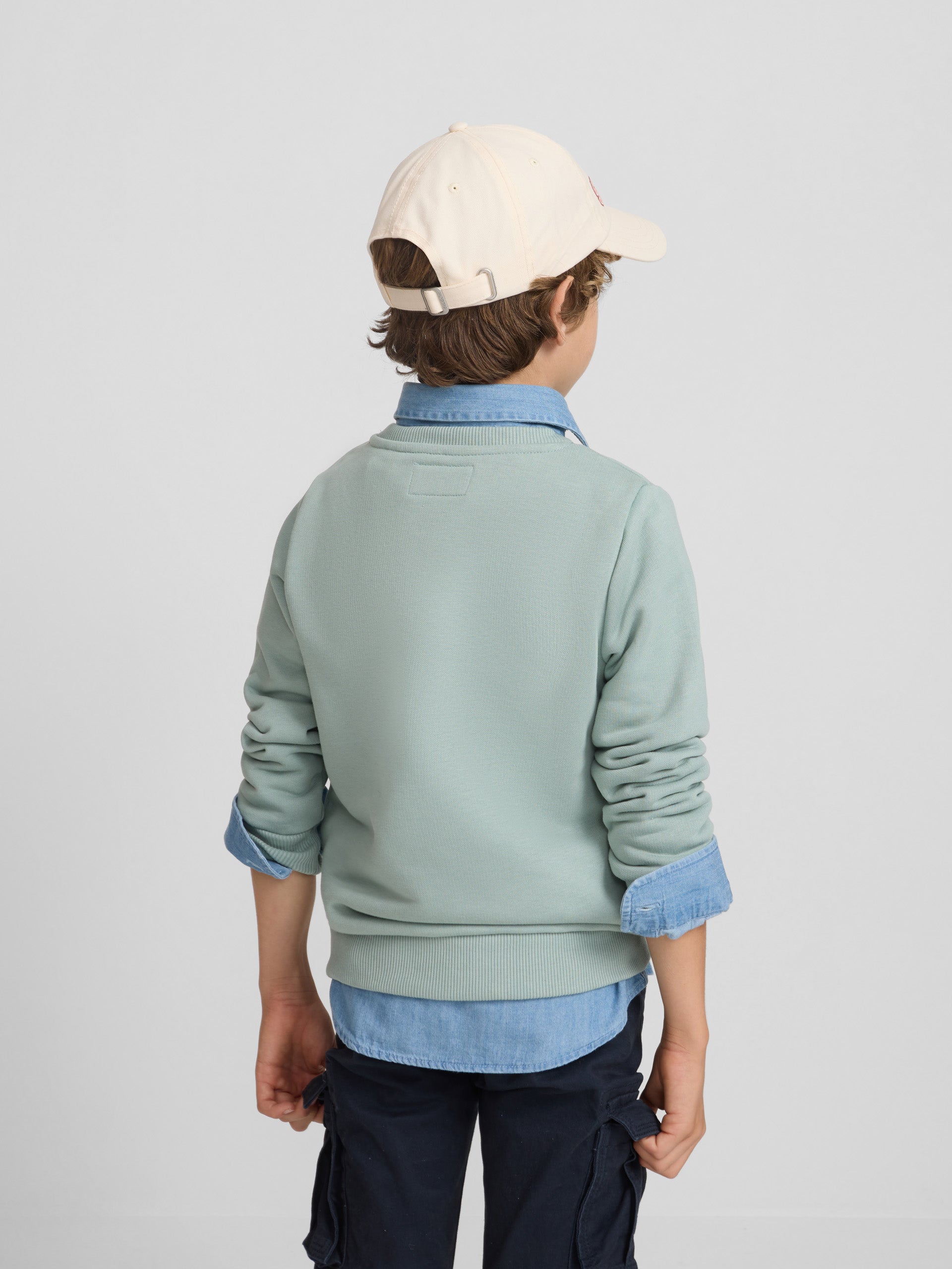 Sudadera kids good vibes verde