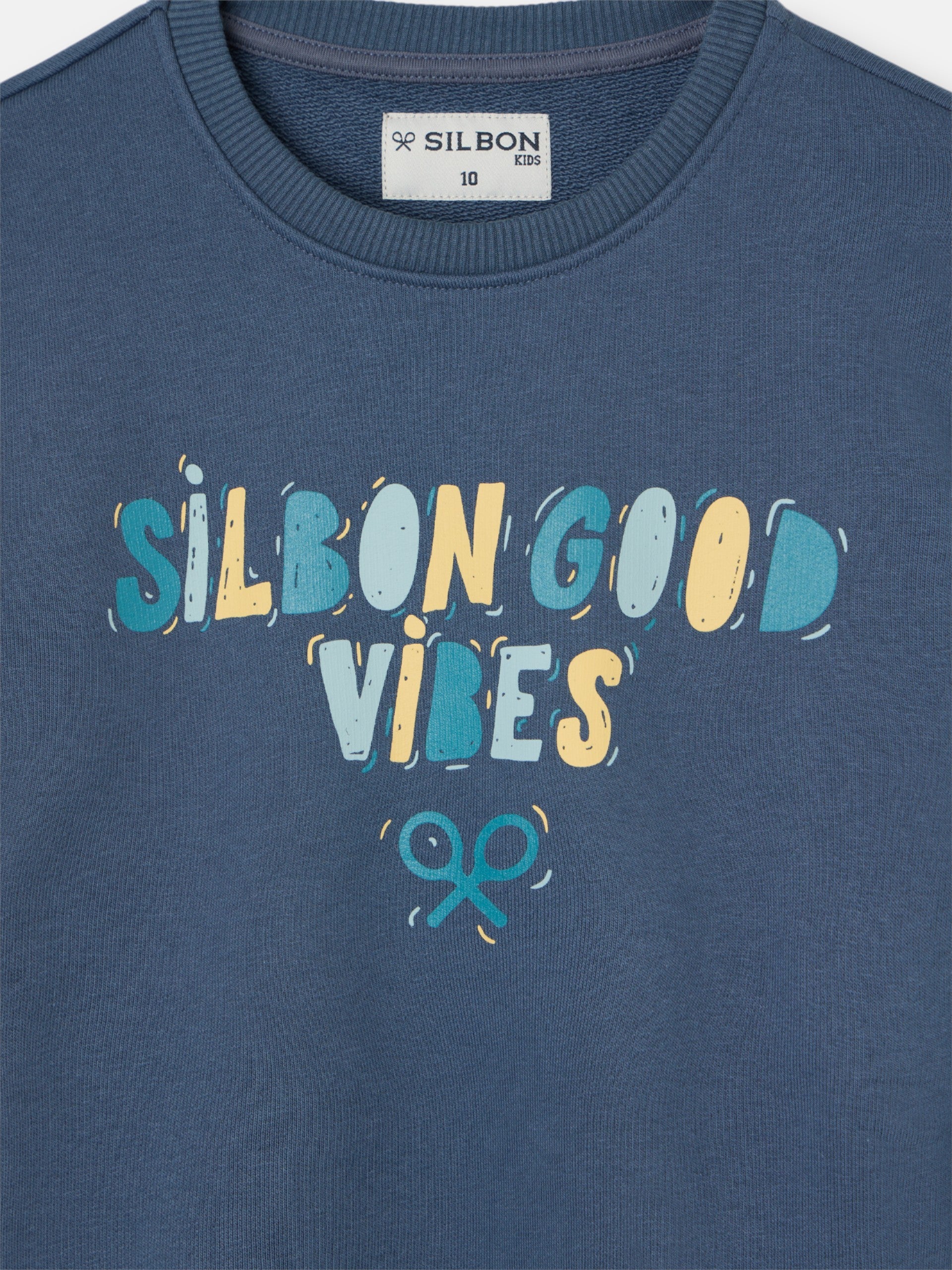Sudadera kids good vibes azul marino