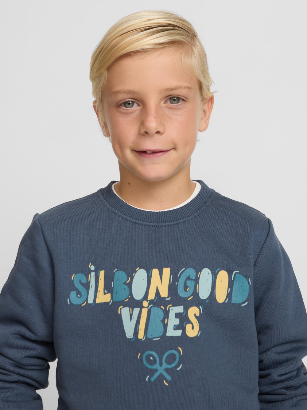 Sudadera kids good vibes azul marino
