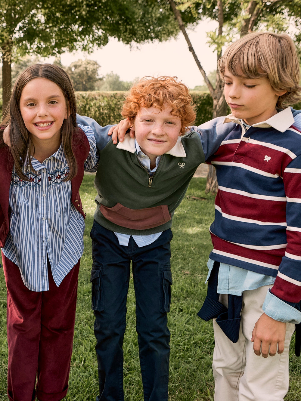 Navy blue cargo style kids sport pants