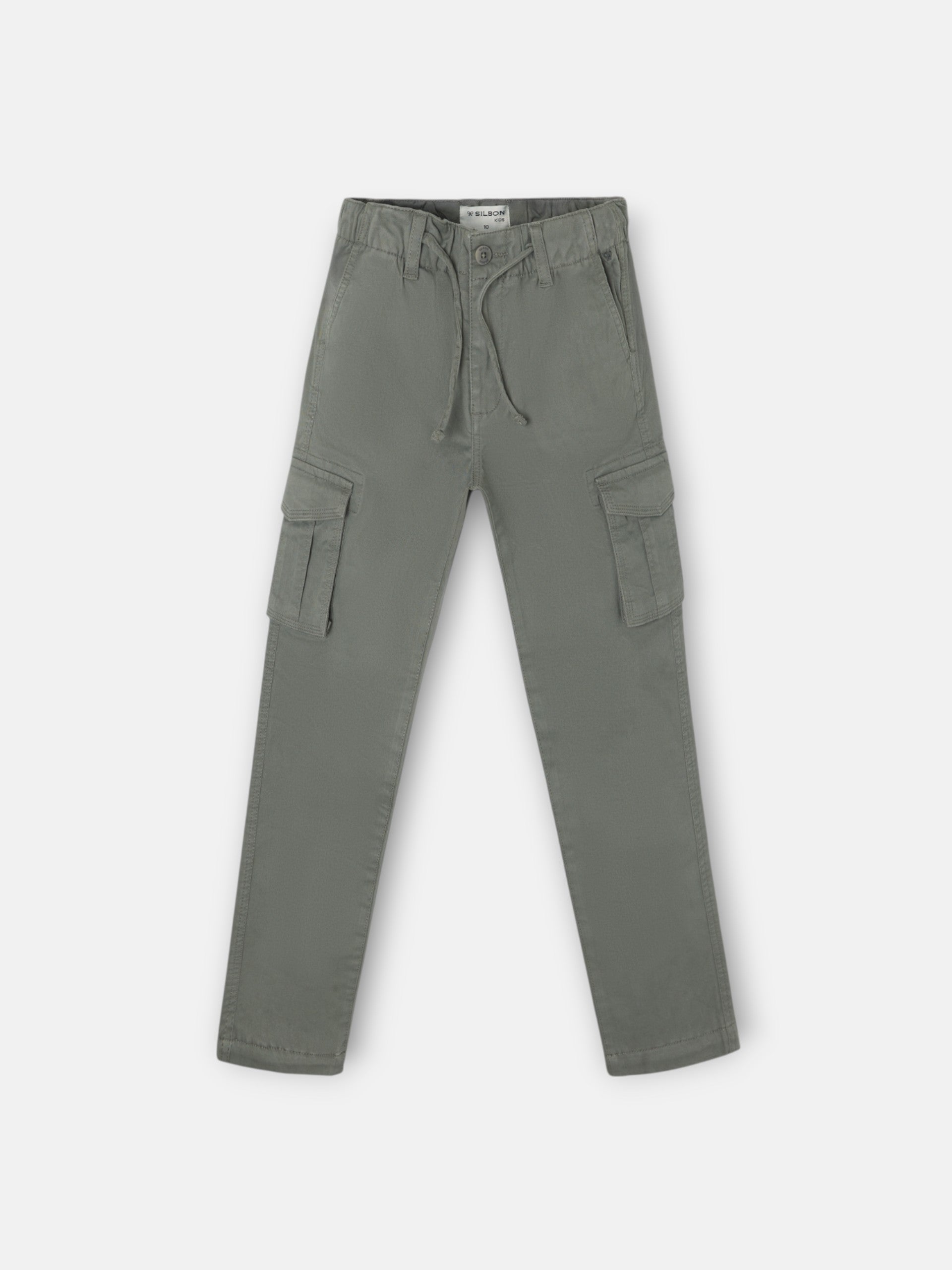 Calças desportivas de criança estilo cargo verde