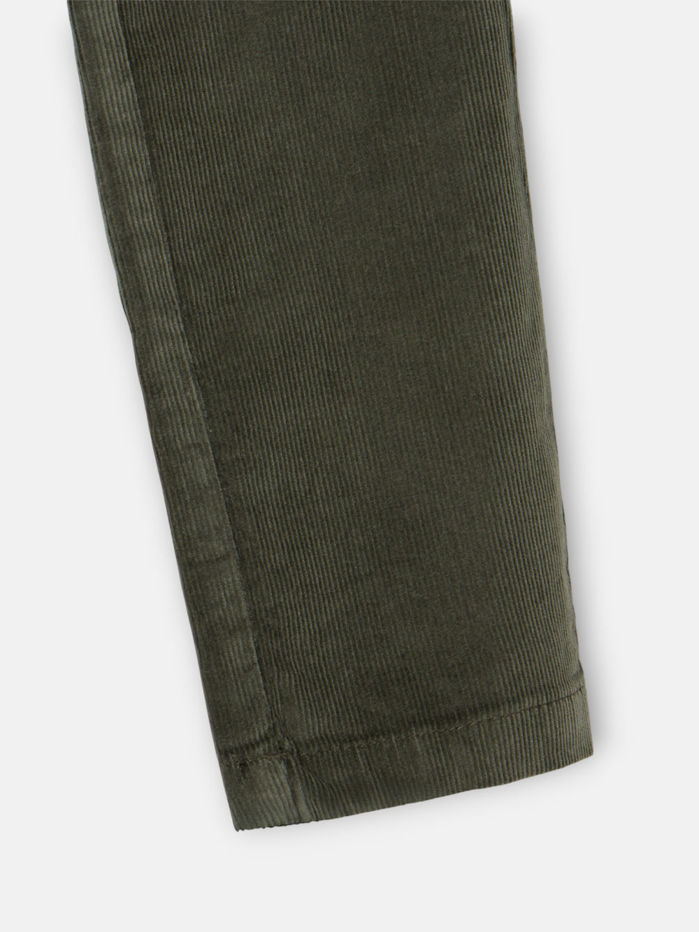 Calças desportivas cargo de bombazina verde para crianças