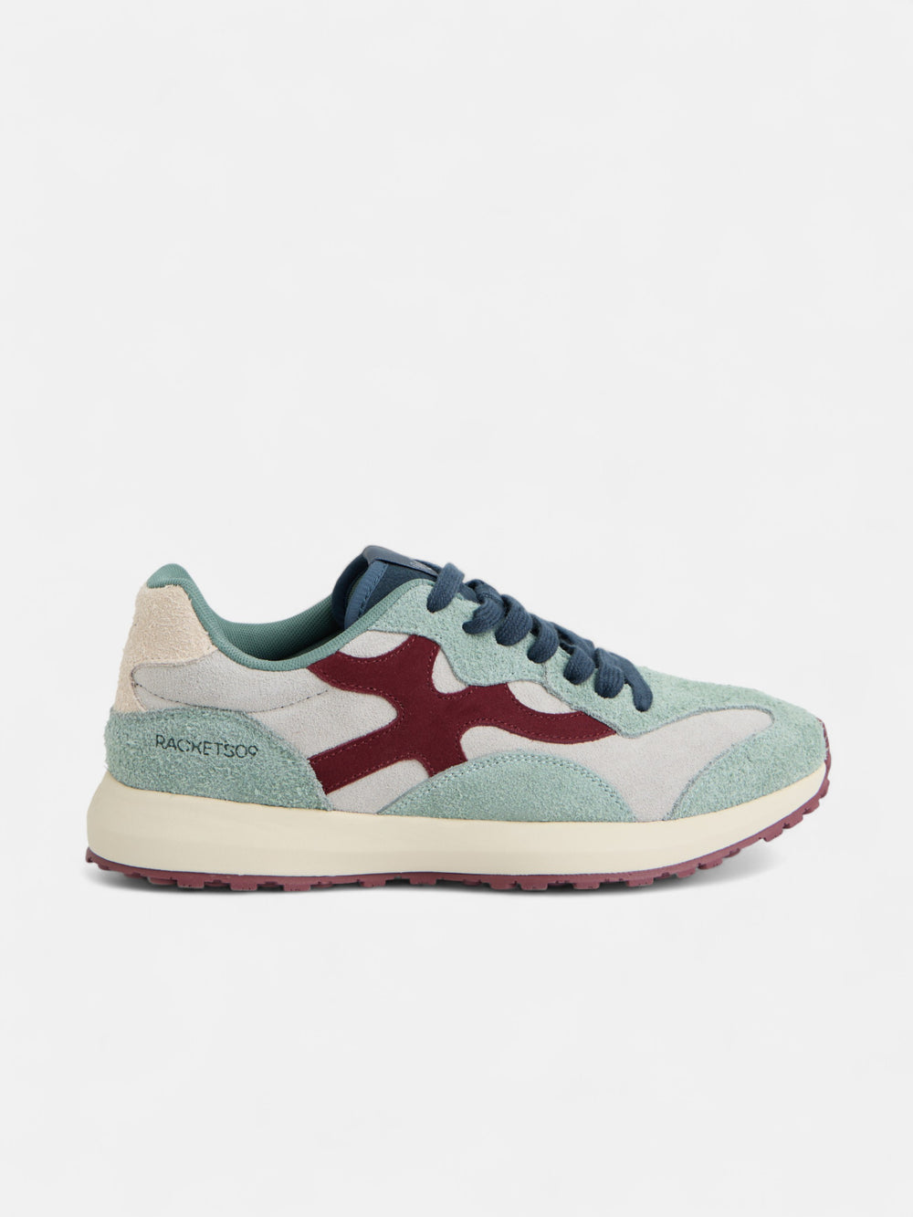 Zapatilla RACKETS09 verde burdeos