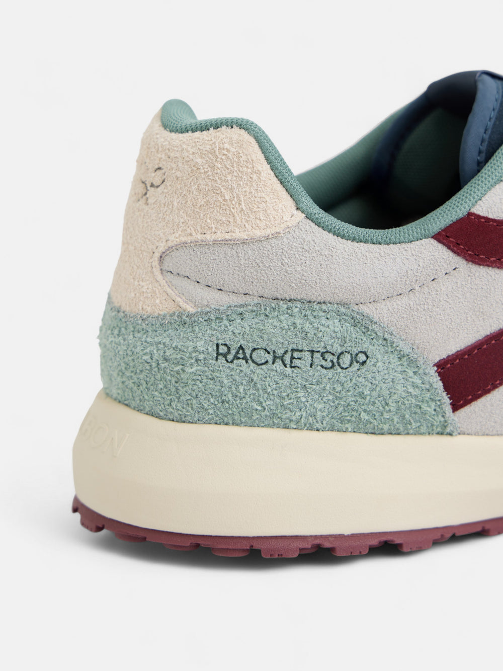 Zapatilla RACKETS09 verde burdeos