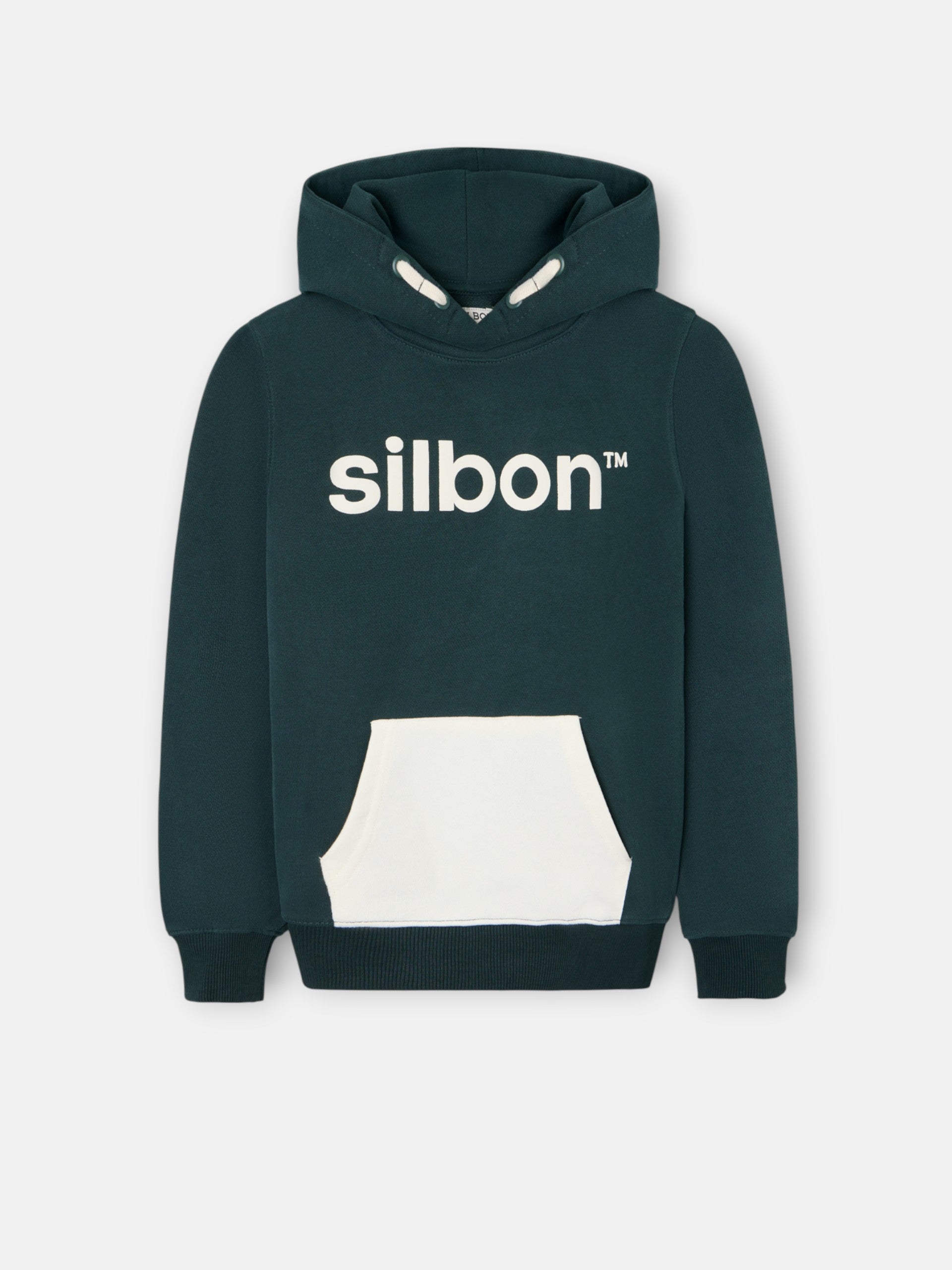 Kids' kangaroo sweatshirt, dark green