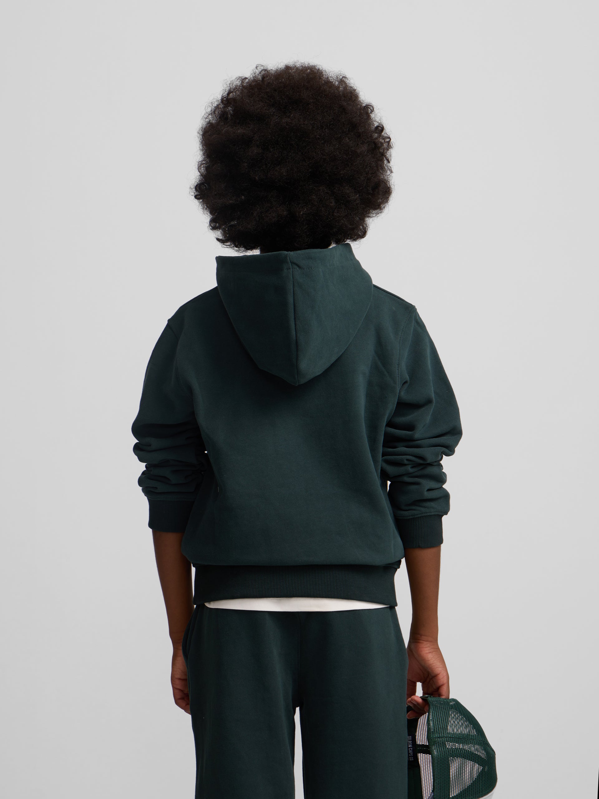 Kids' kangaroo sweatshirt, dark green