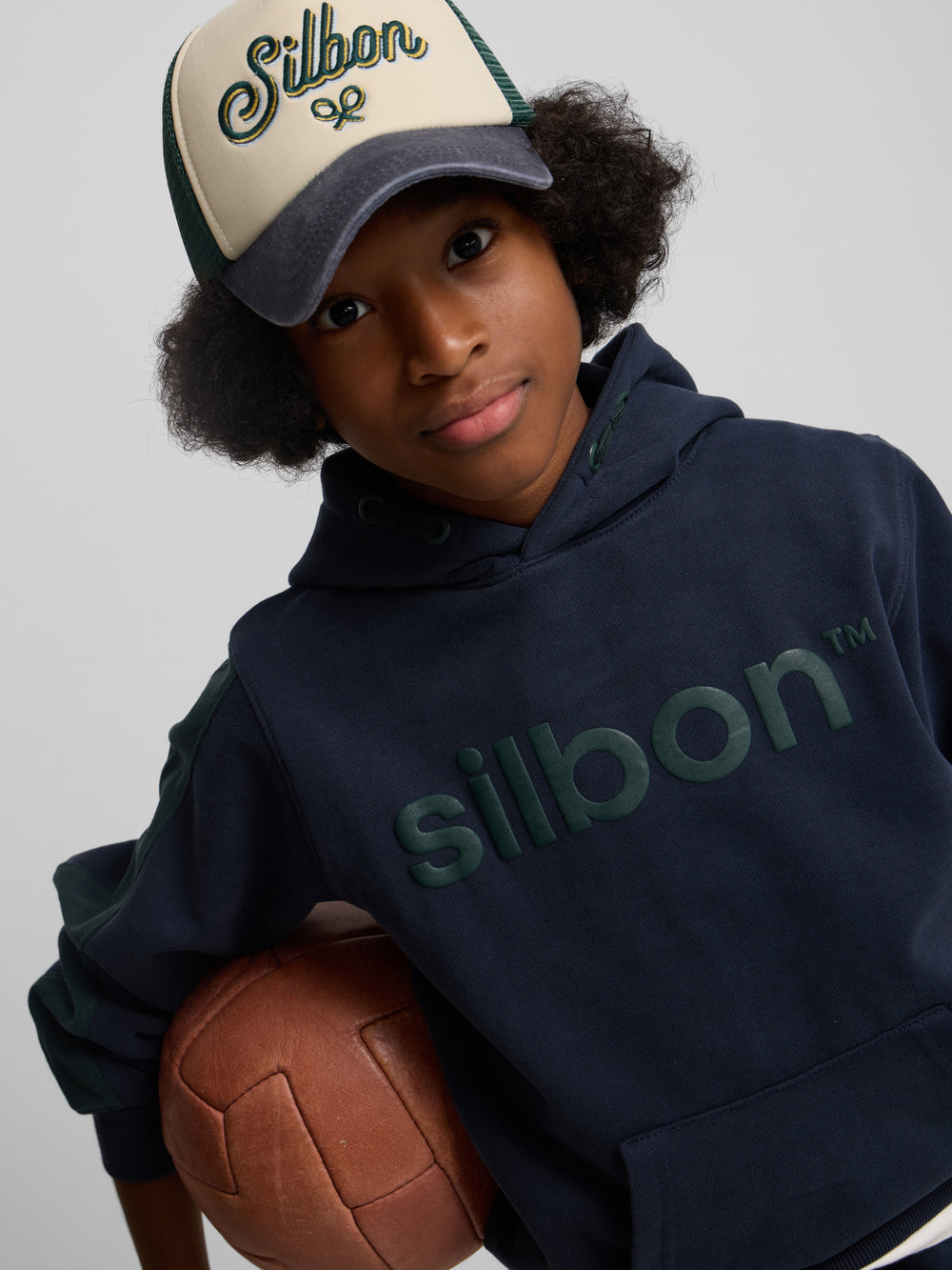 Sudadera deportiva kids capucha azul marino