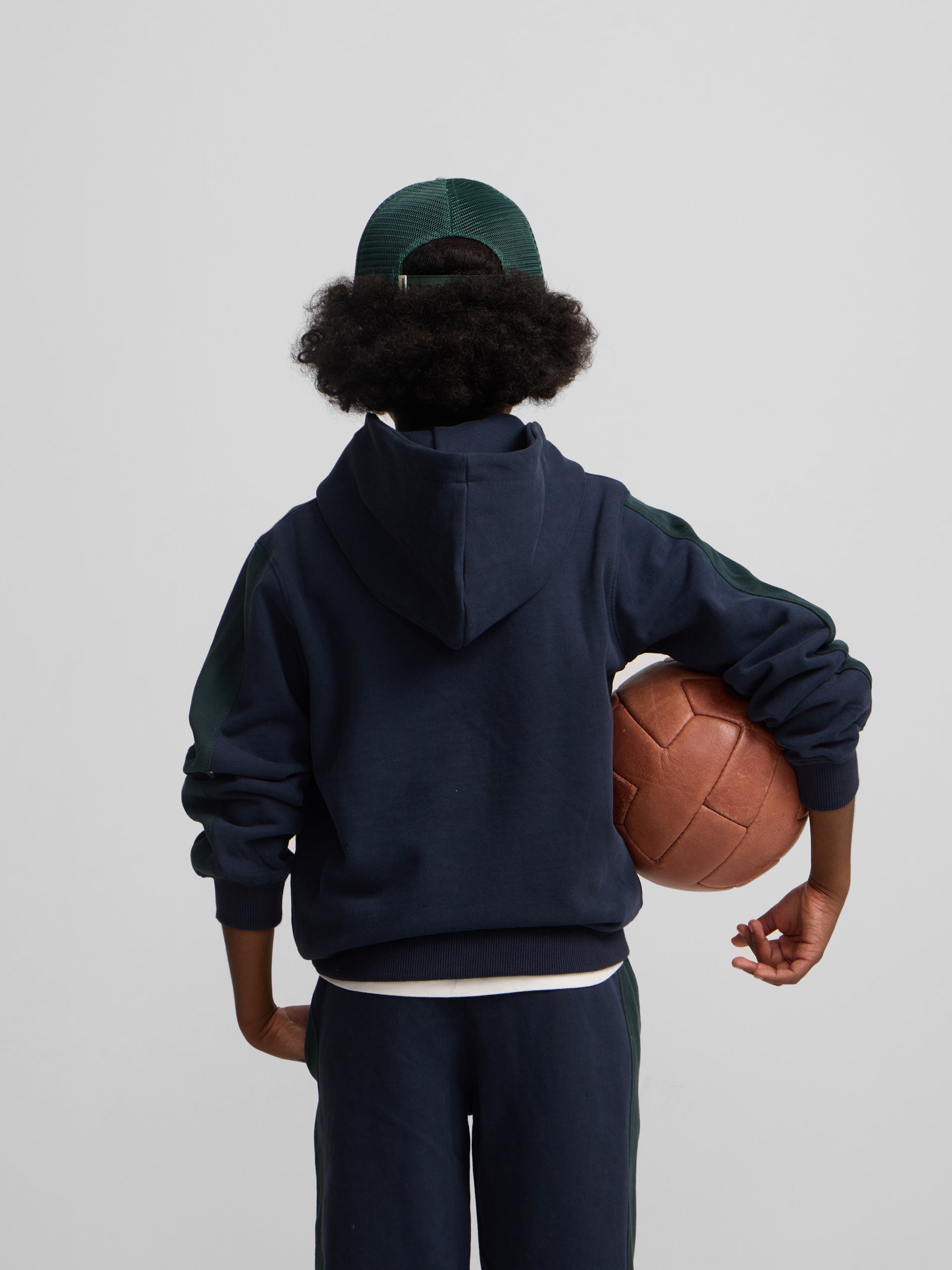 Sudadera deportiva kids capucha azul marino