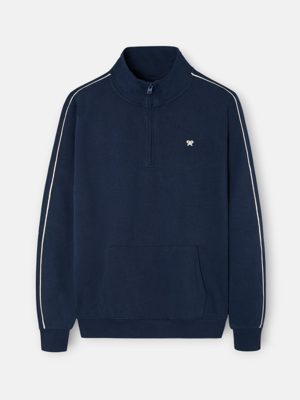 Sweat-shirt de sport bleu marine à mini logo