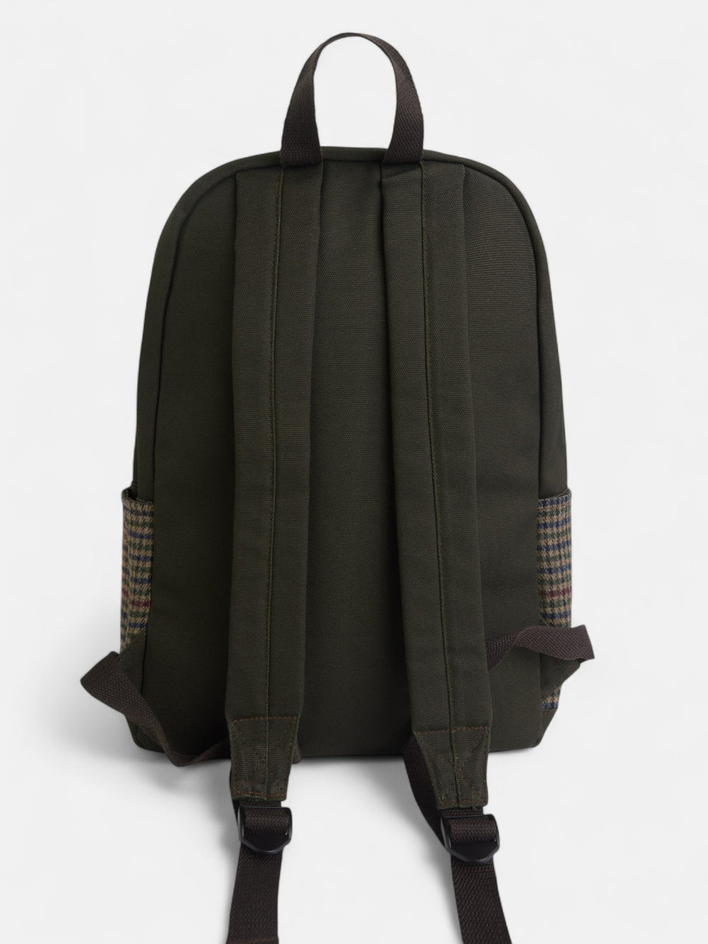 Mochila casual tejido cuadros marron