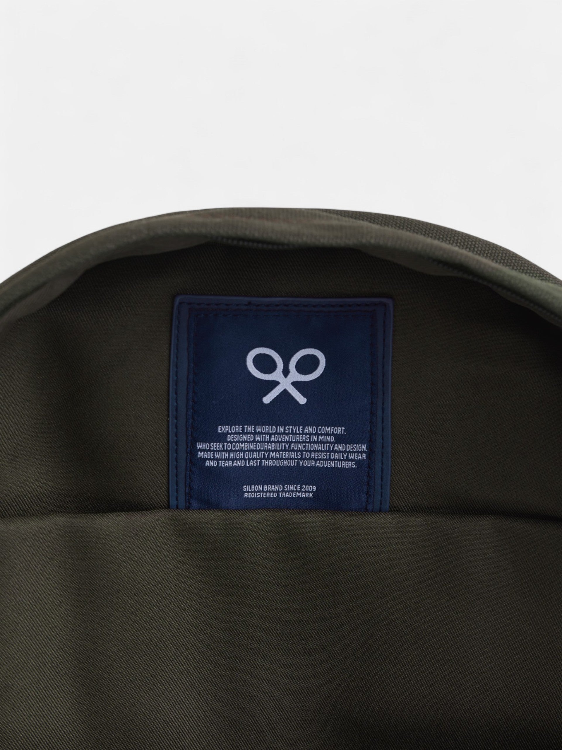 Mochila casual tejido cuadros marron