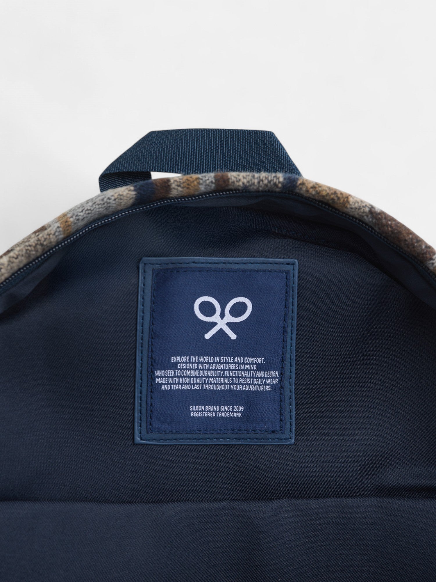 Sac à dos de sport en tissu ethnique bleu marine