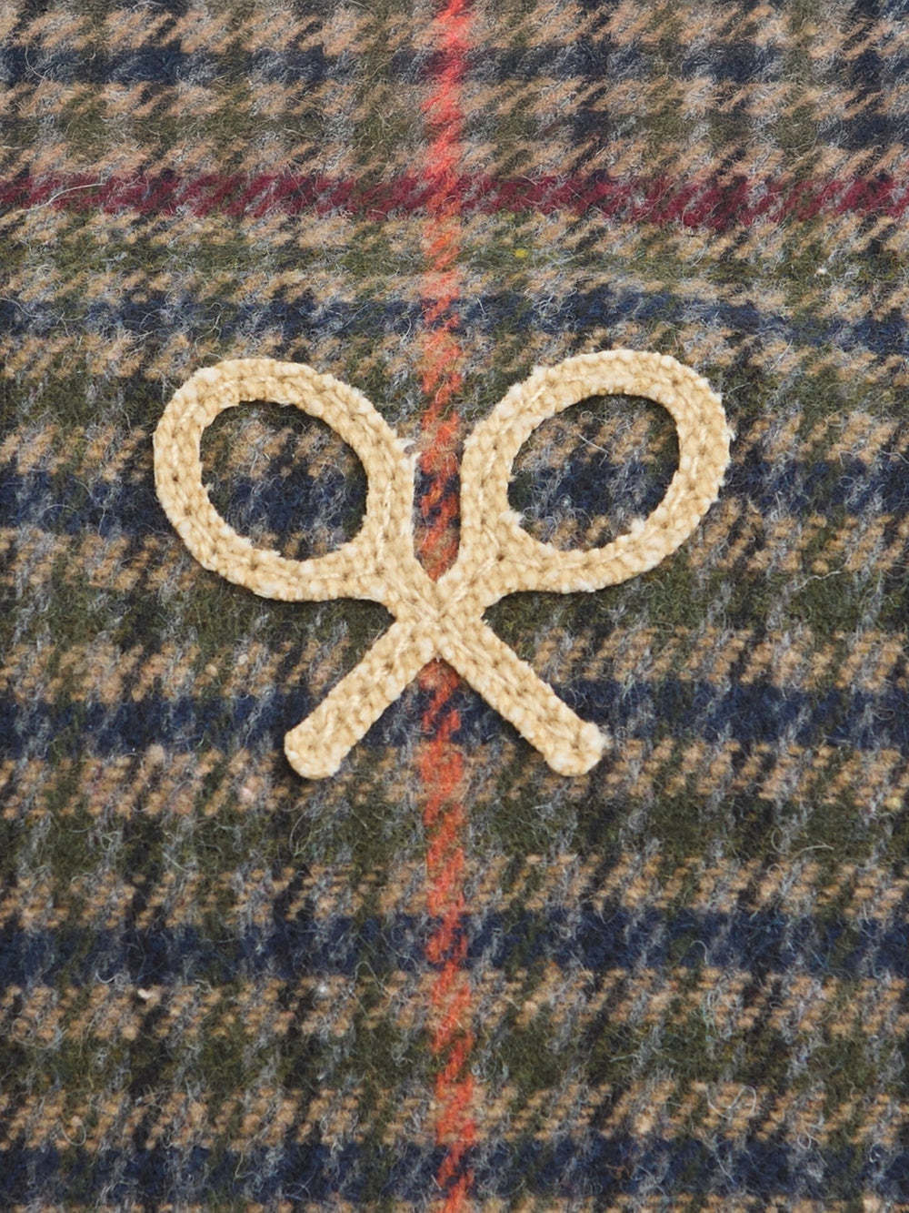 Neceser casual tejido cuadros marron