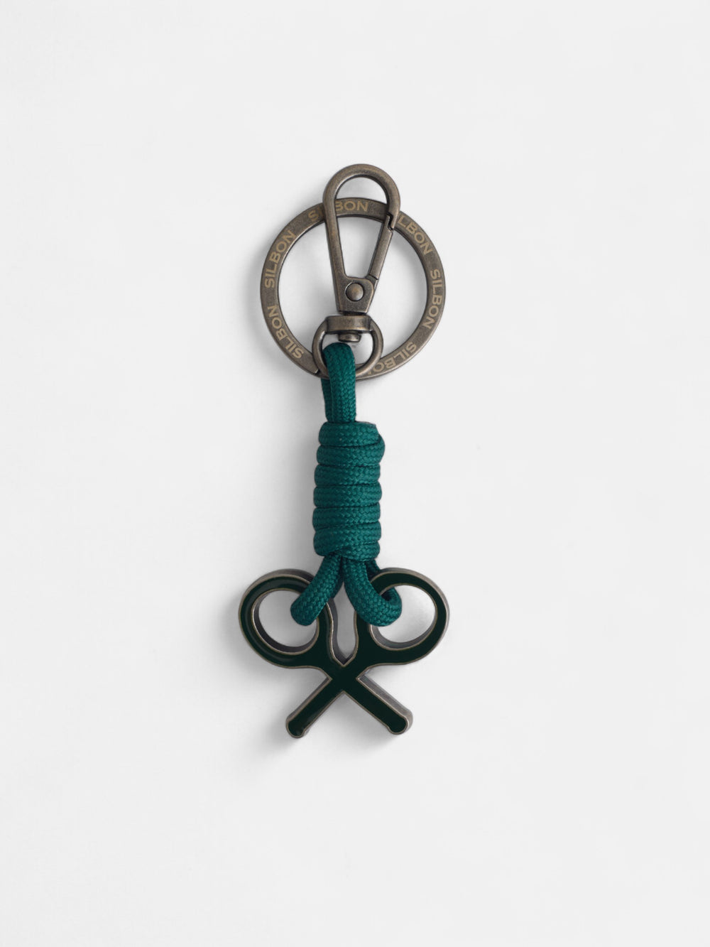 Green racket rope keychain