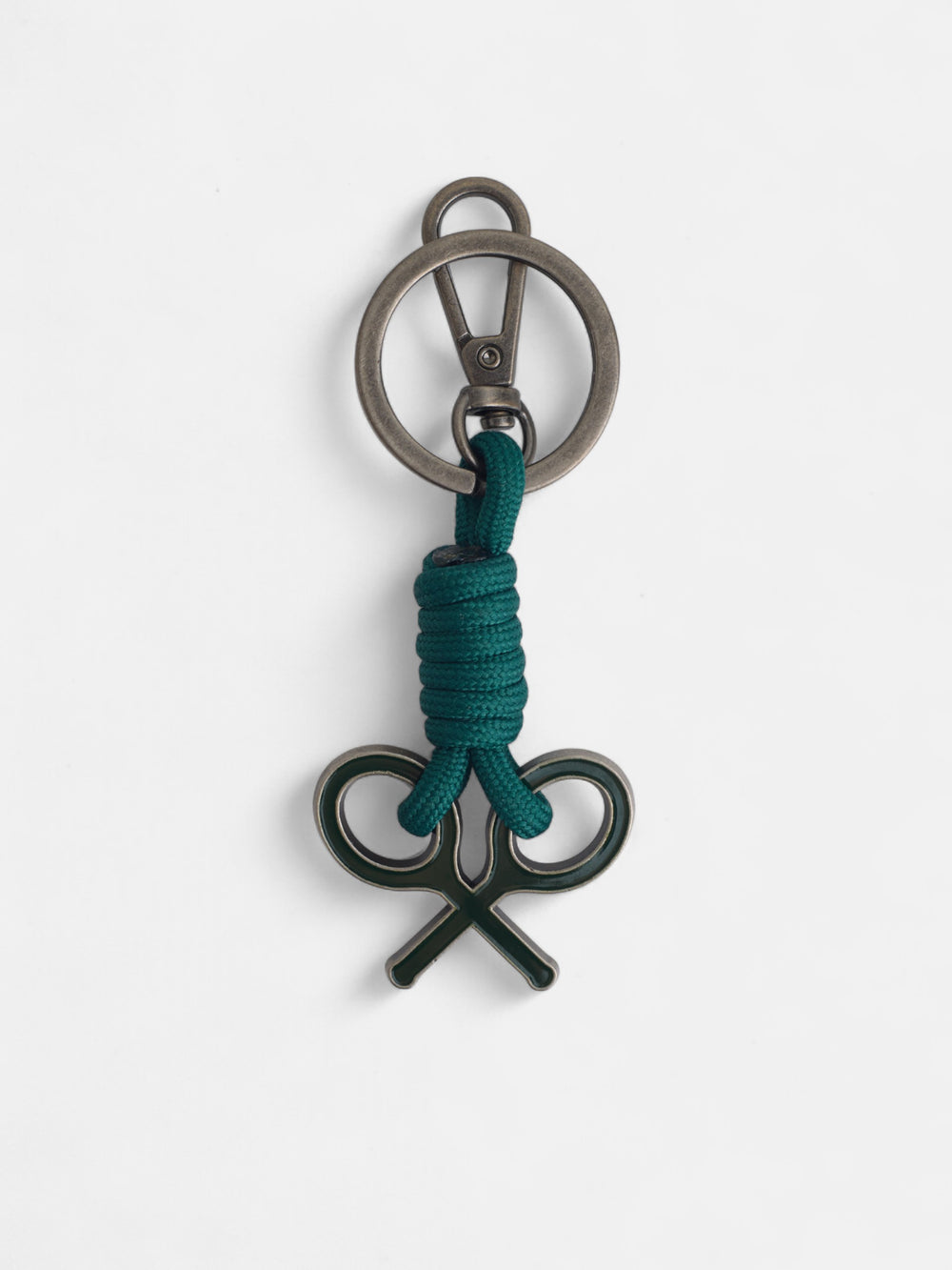 Green racket rope keychain