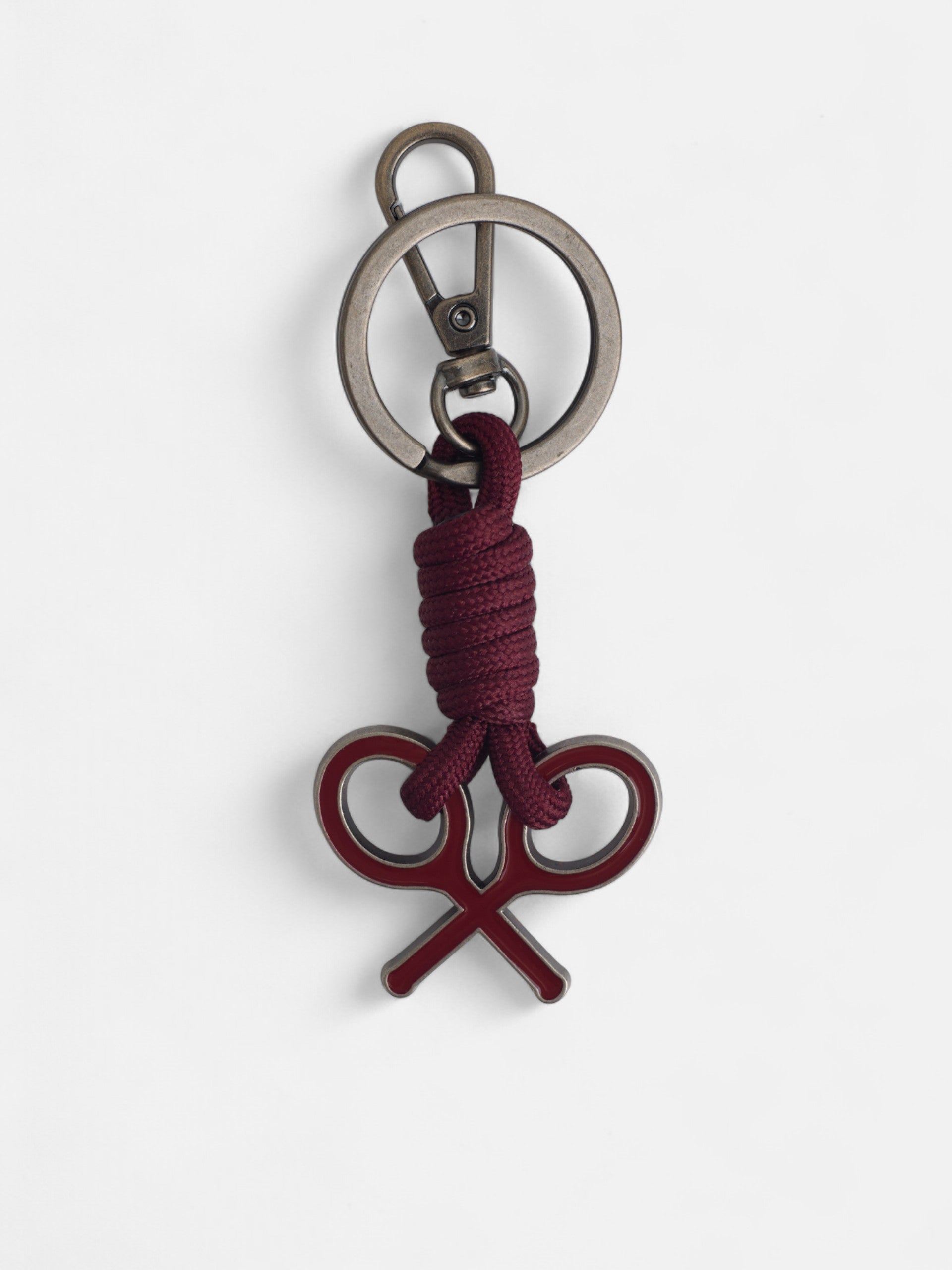 Porte-clés en corde de raquette bordeaux