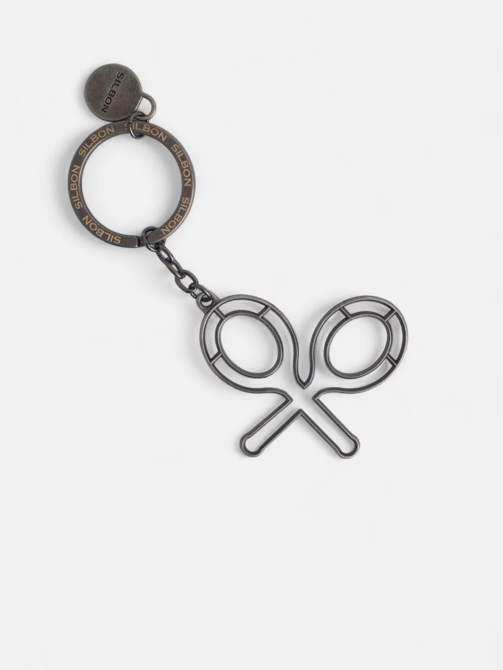 Metal racket keychain