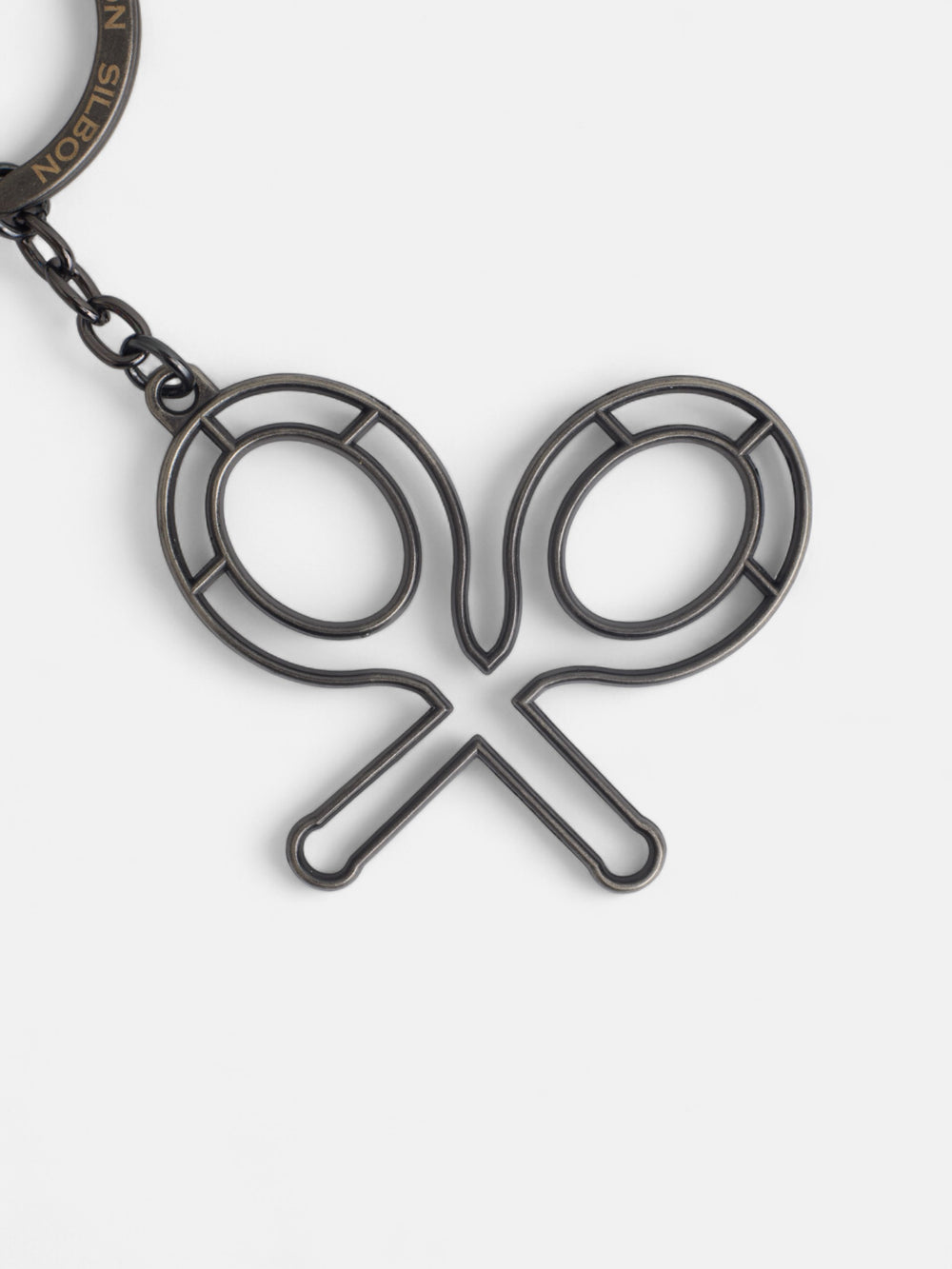 Metal racket keychain