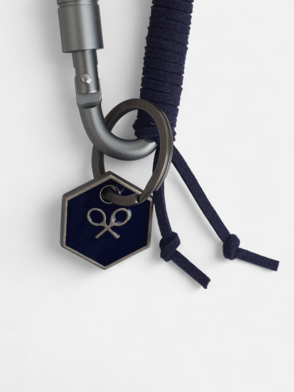 Llavero mosqueton charm azul marino