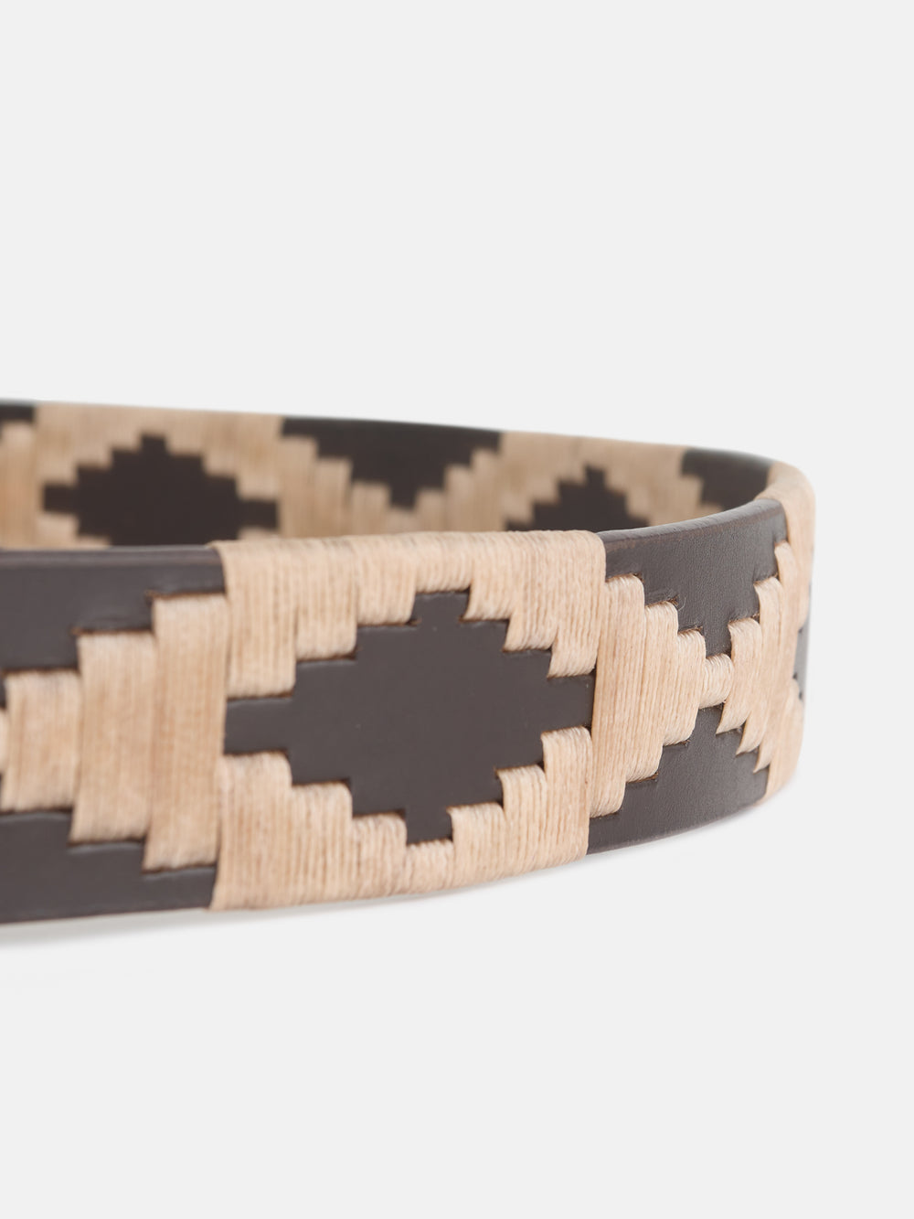 Cinto de pele argentino bege