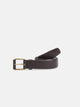 Dark brown leather belt