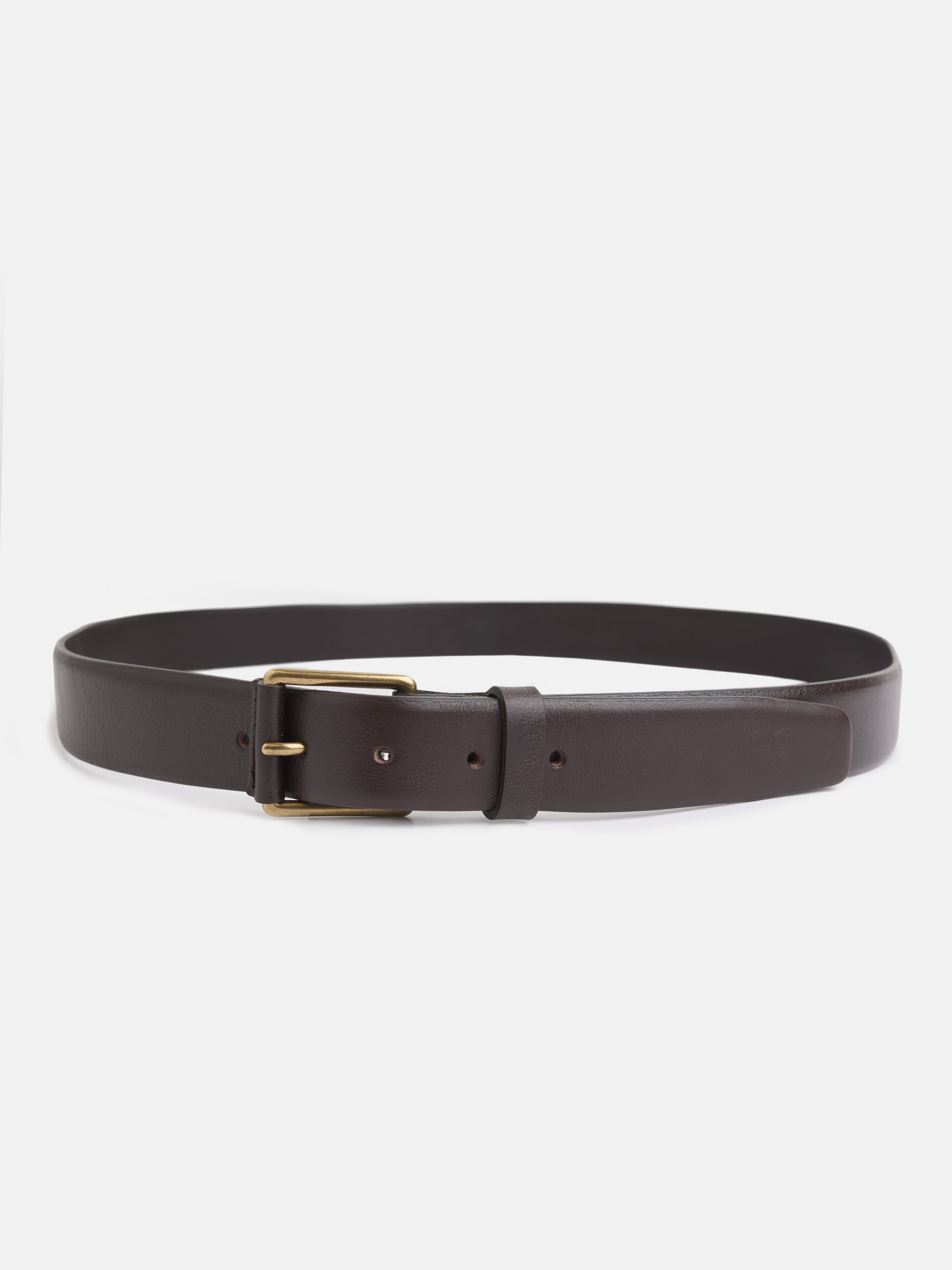 Dark brown leather belt