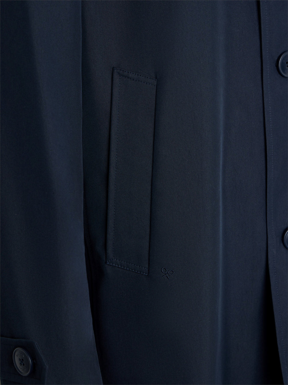 Navy short trench coat