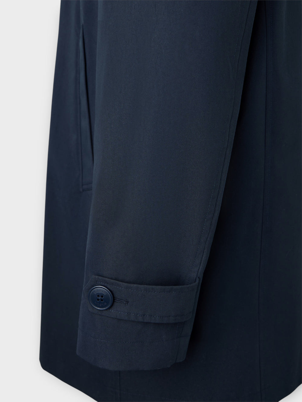 Navy short trench coat