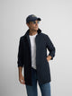 Navy short trench coat