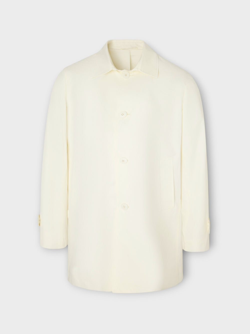 Short beige trench coat