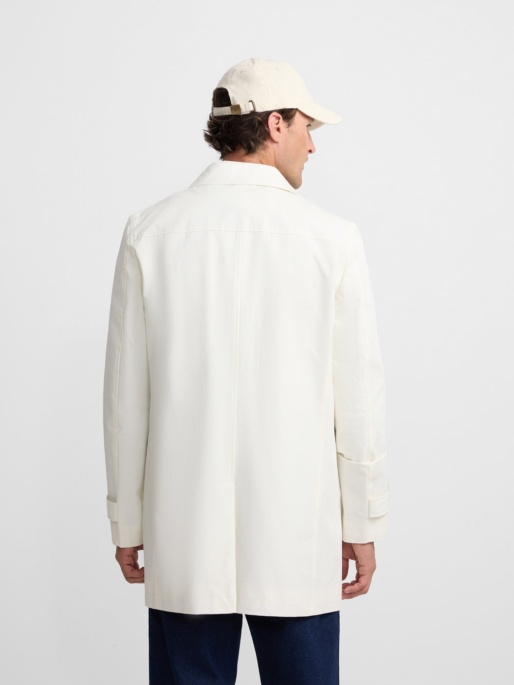 Short beige trench coat