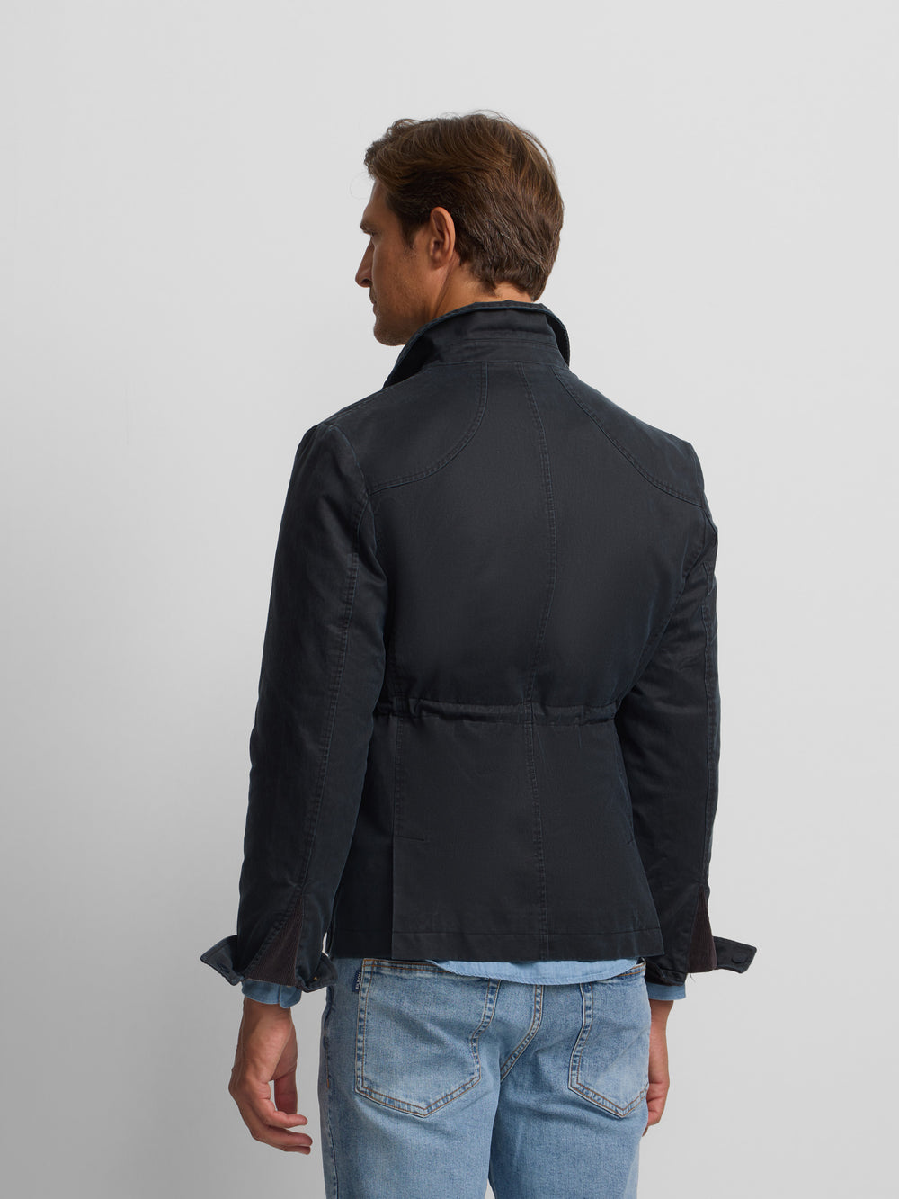 Navy blue jacket with pockets