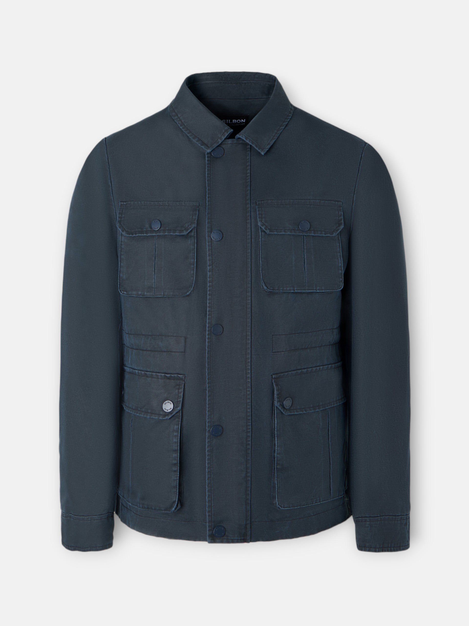 Navy blue jacket with pockets