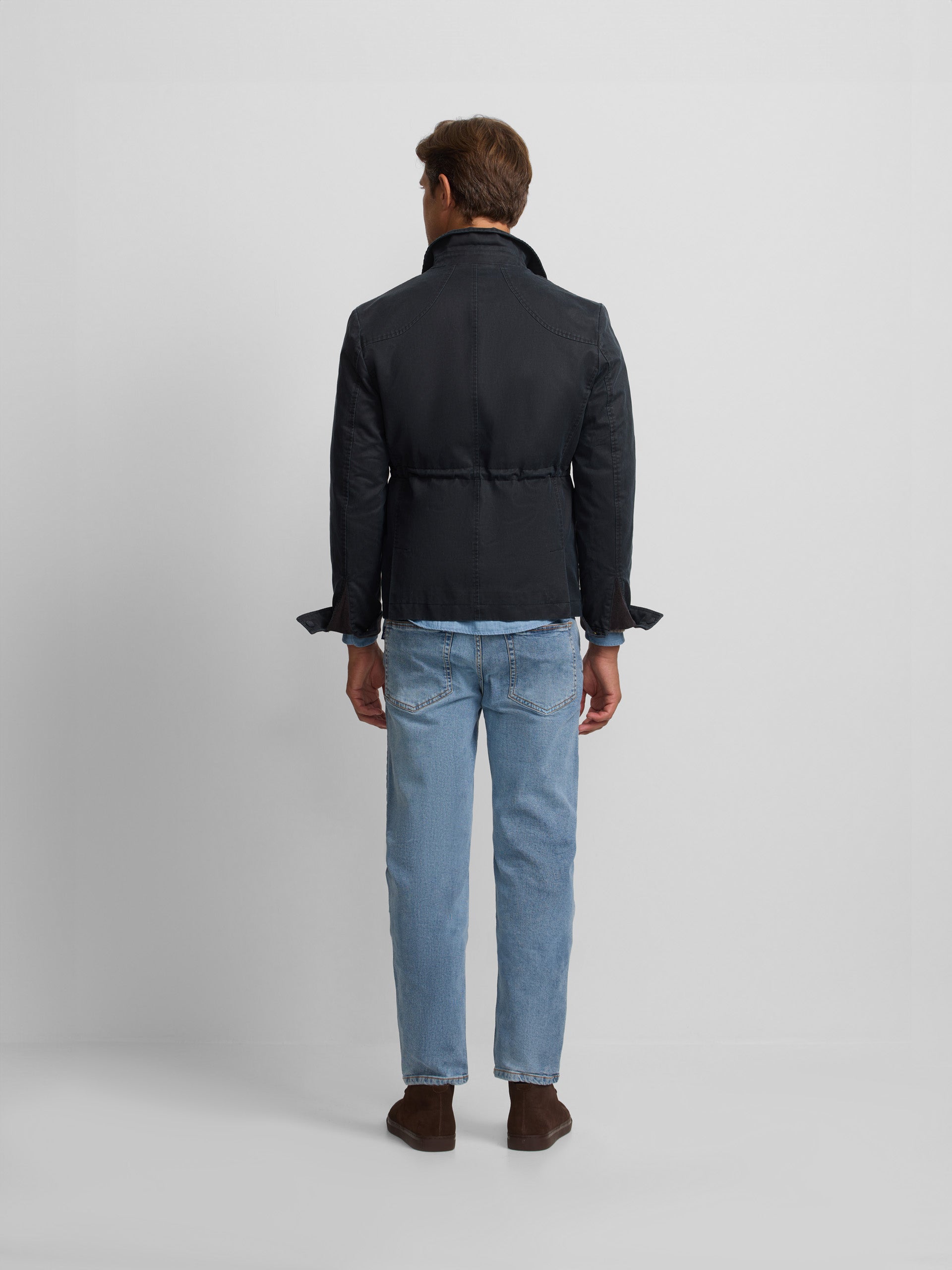 Navy blue jacket with pockets