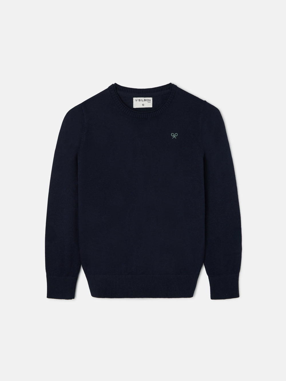 Camisola de criança gola redonda azul-marinho