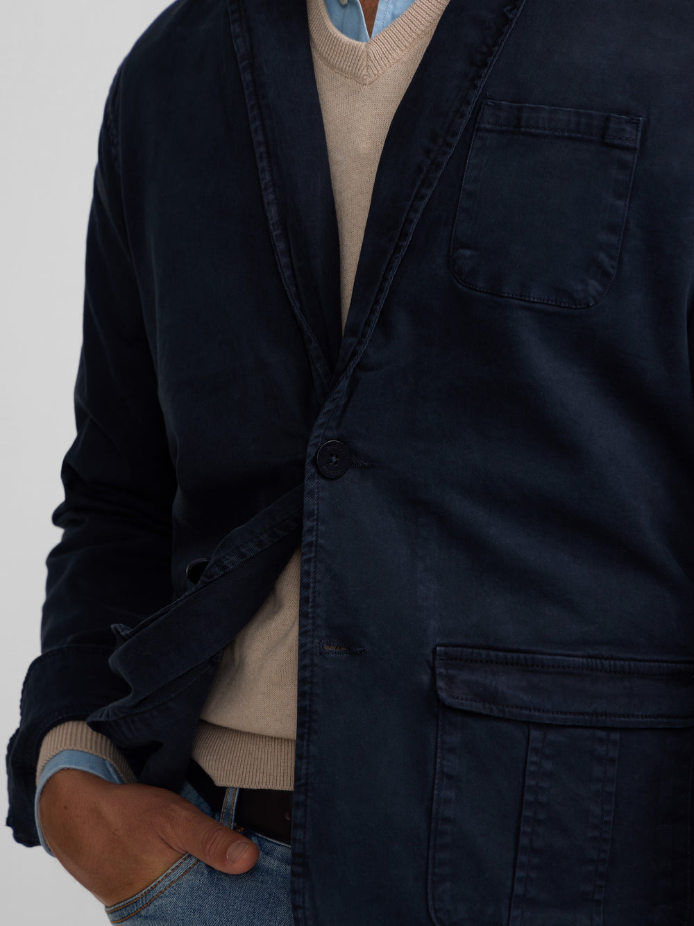 Semiblazer casual azul marino