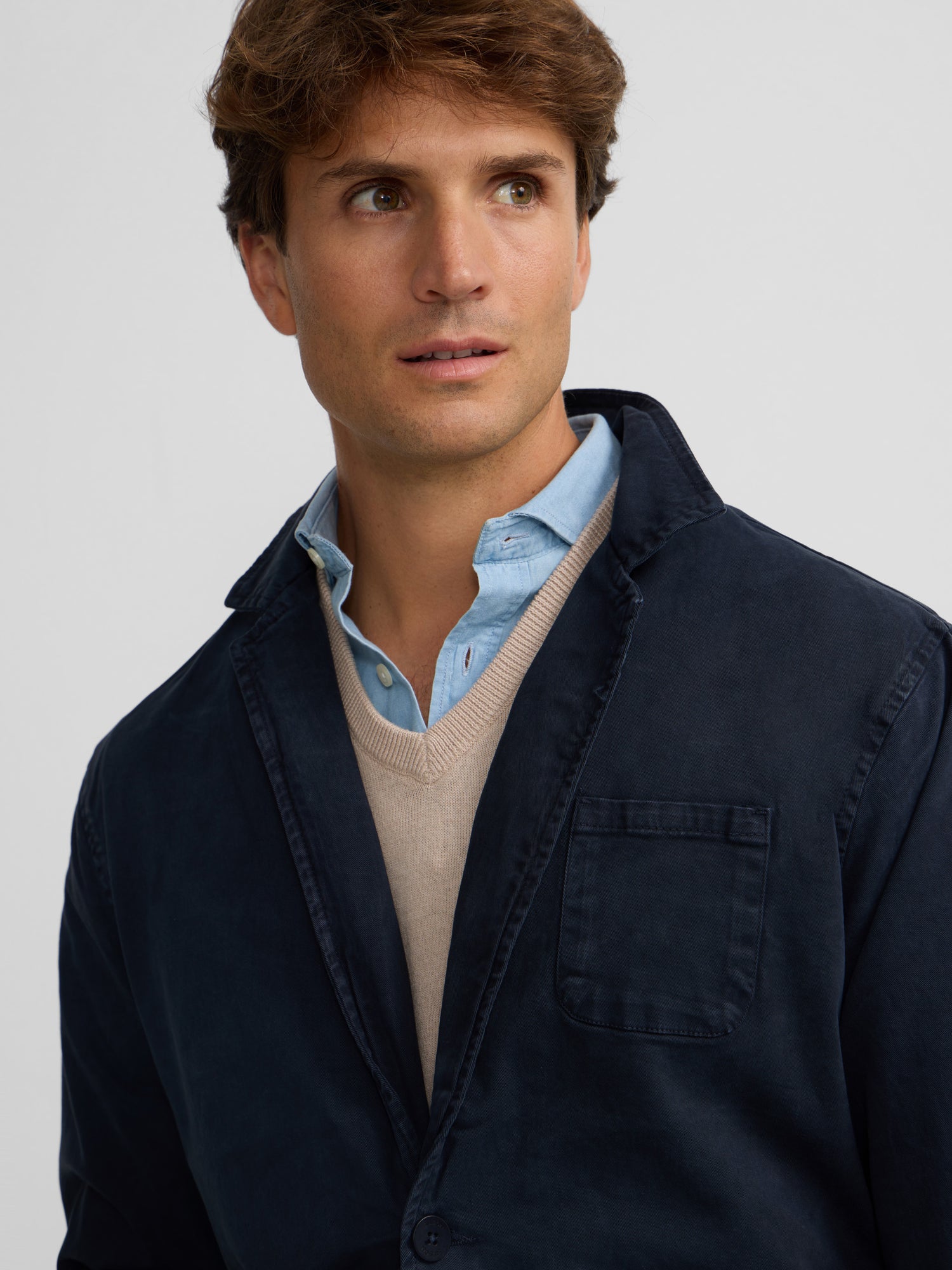 Semiblazer casual azul marino